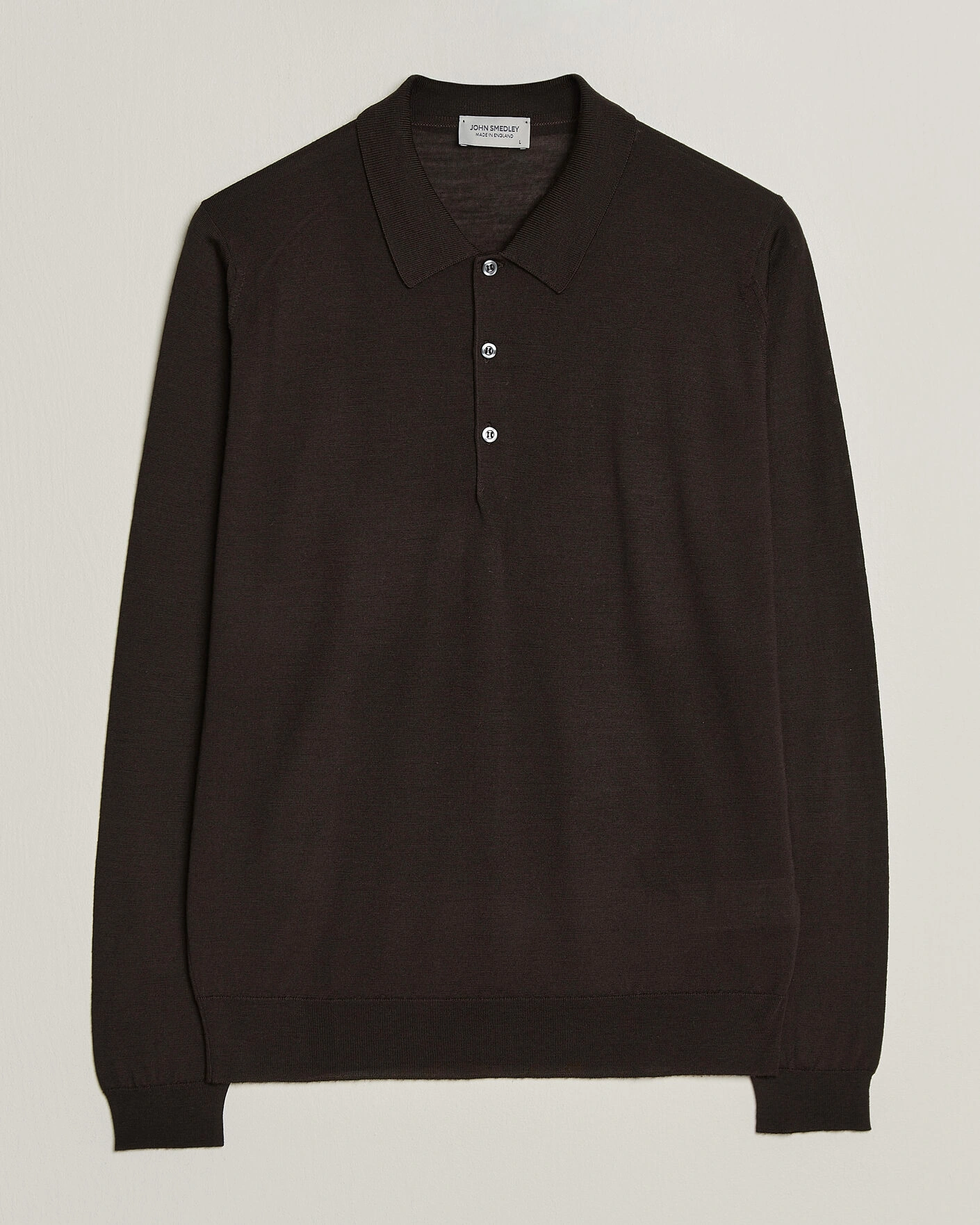 Herr | Tröjor | John Smedley | Belper Extra Fine Merino Polo Pullover Faulkner Brown