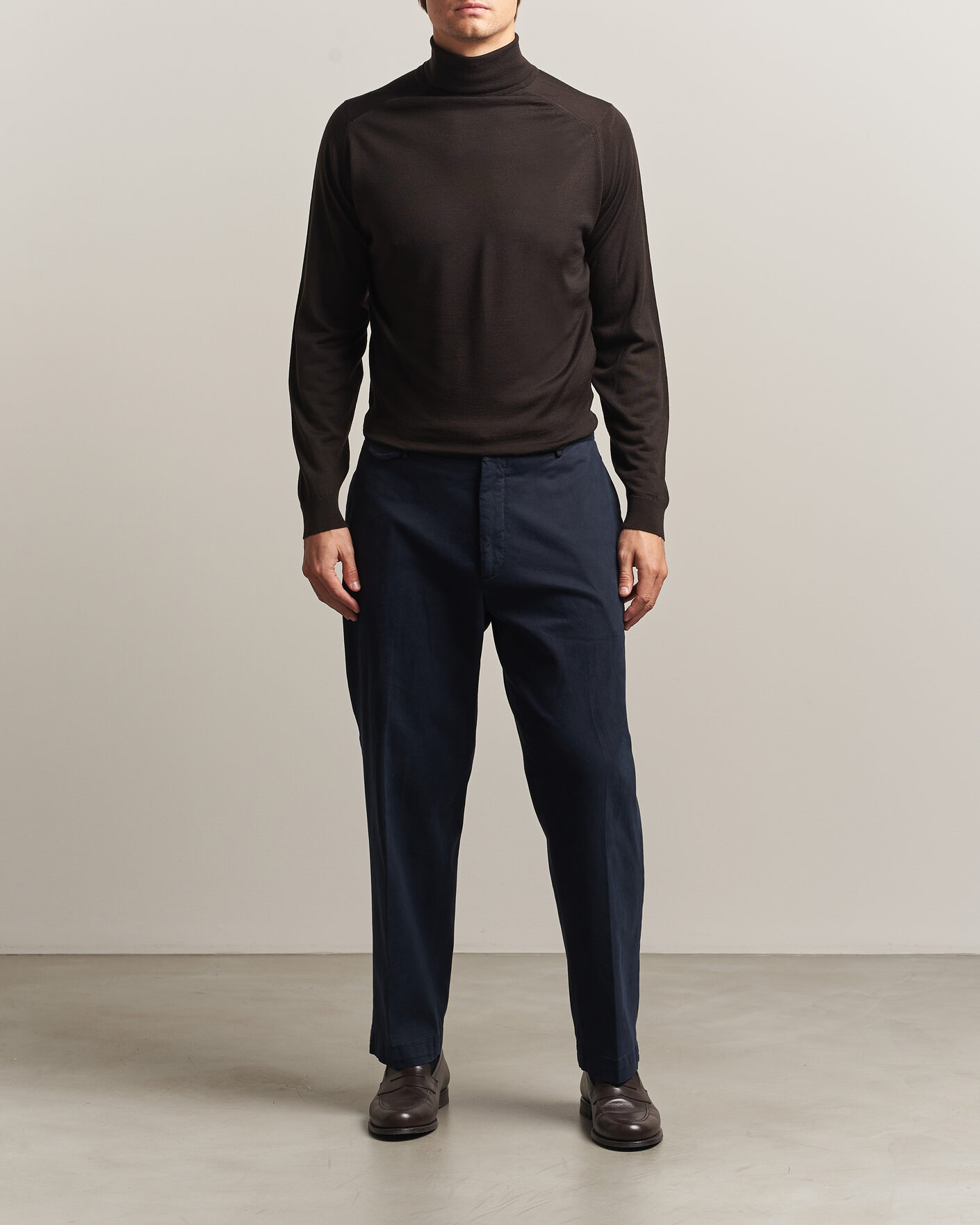 Herr | Tröjor | John Smedley | Cherwell Extra Fine Merino Rollneck Faulkner Brown