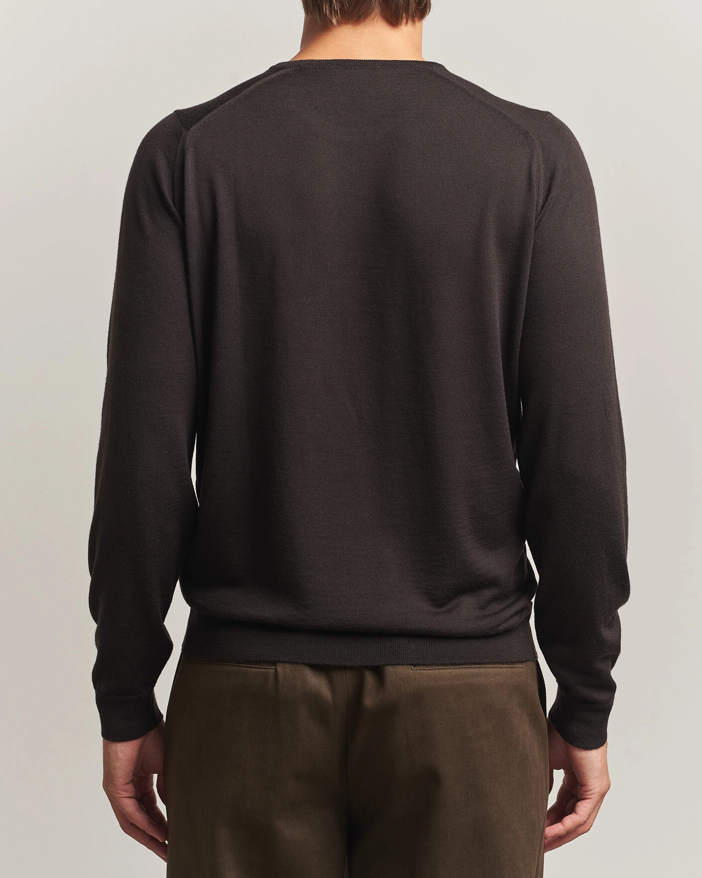Herr | Tröjor | John Smedley | Lundy Extra Fine Merino Crew Neck Faulkner Brown