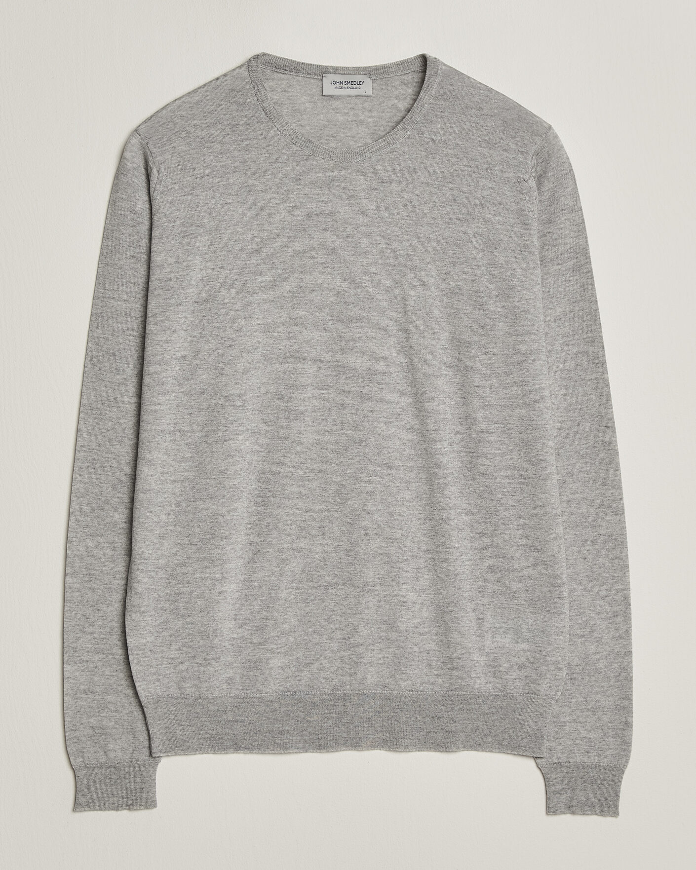 Herr | Tröjor | John Smedley | Lundy Extra Fine Merino Crew Neck Nimbus Grey