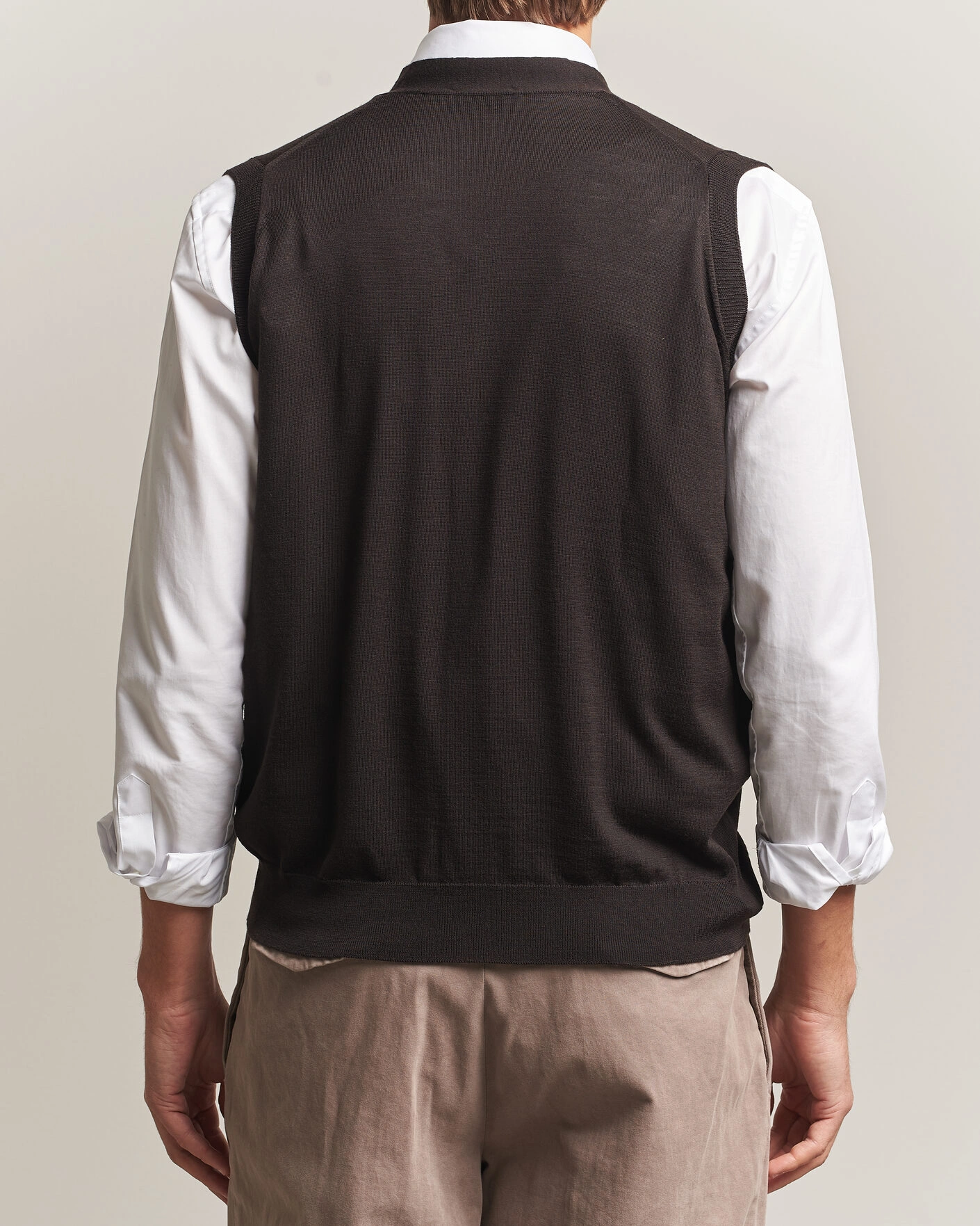 Herr | Tröjor | John Smedley | Bolton Extra Fine Merino Waistcoat Faulkner Brown