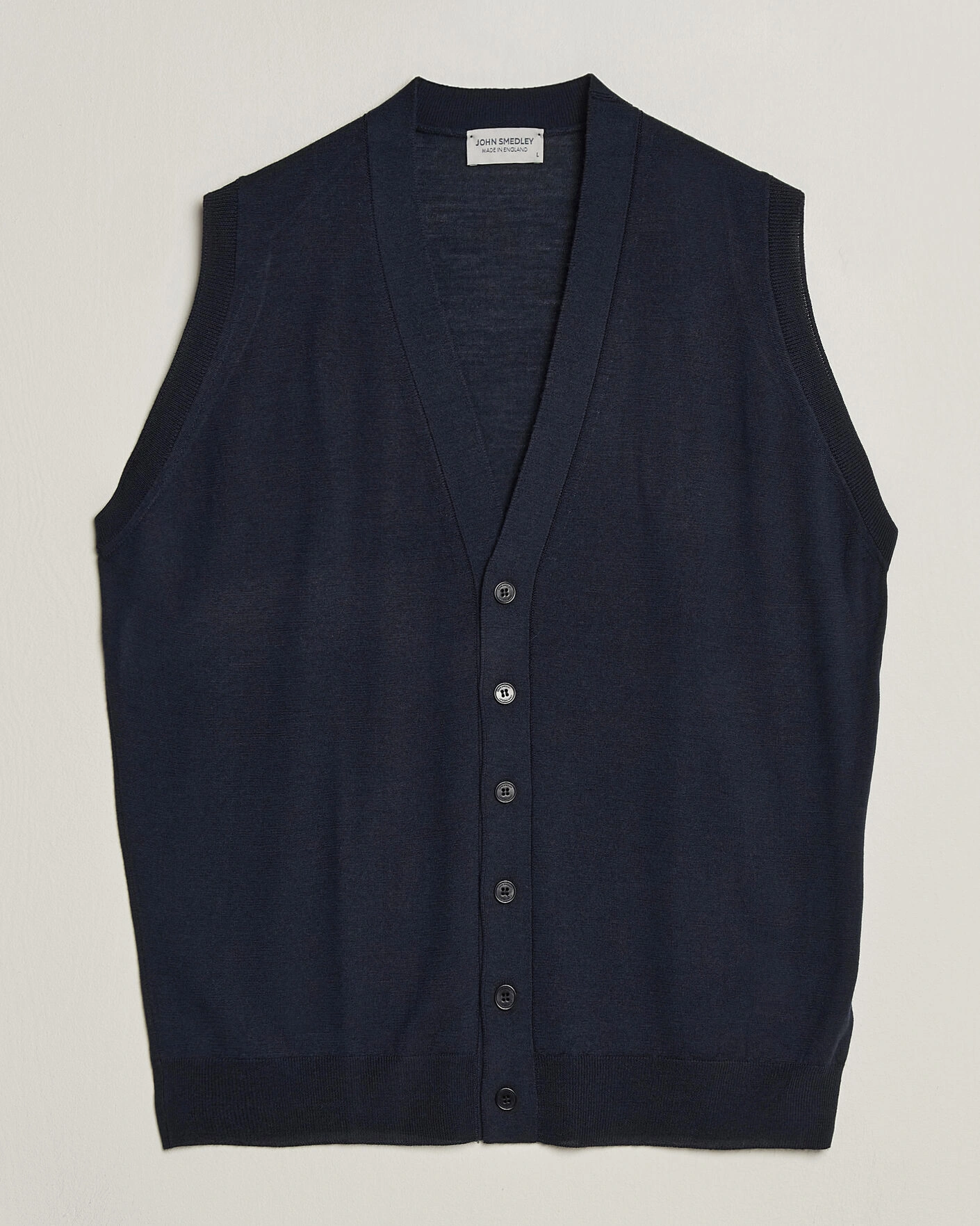 Herr | Tröjor | John Smedley | Bolton Extra Fine Merino Waistcoat Midnight