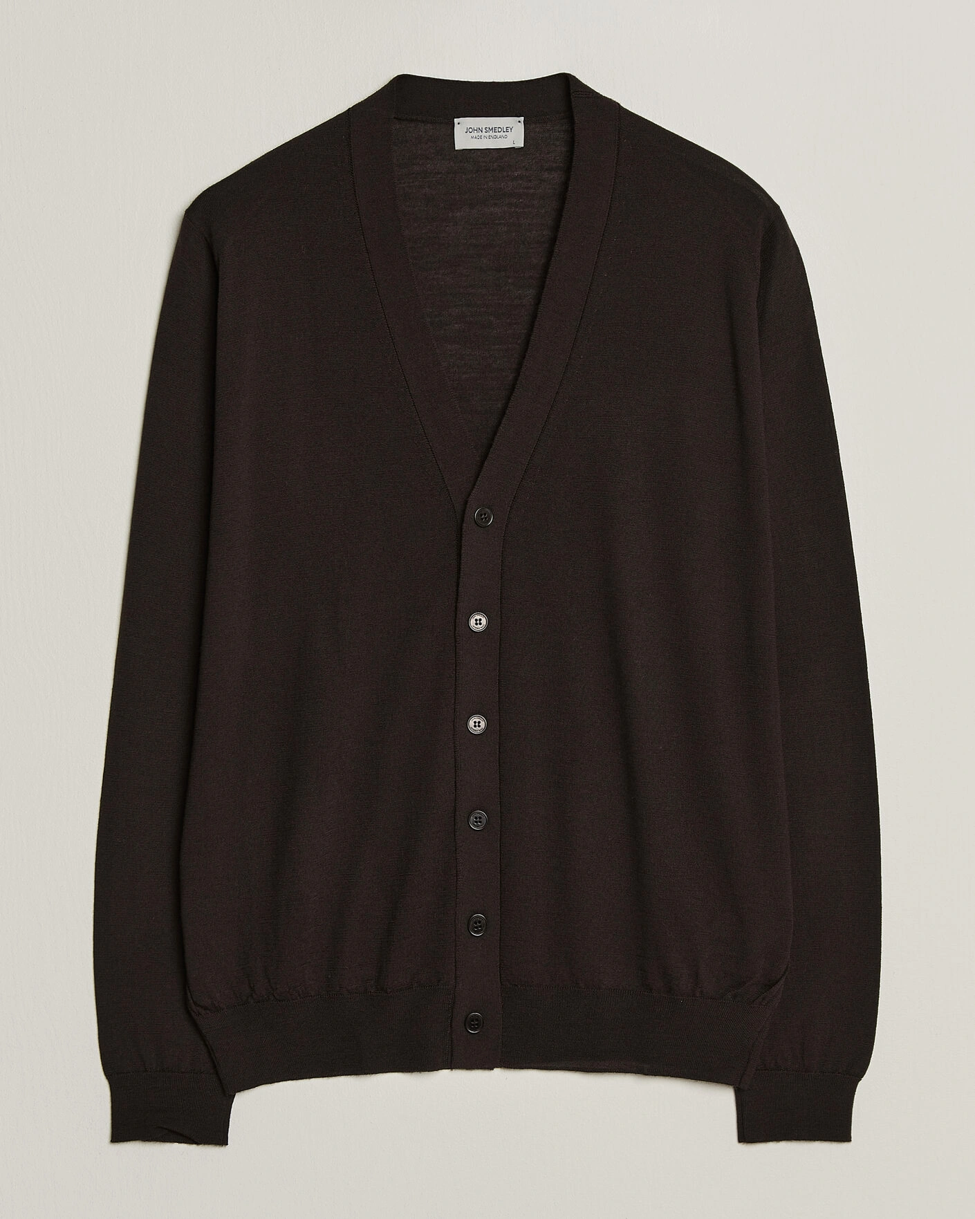 Herr | Tröjor | John Smedley | Bradrick Extra Fine Merino Cardigan Faulkner Brown