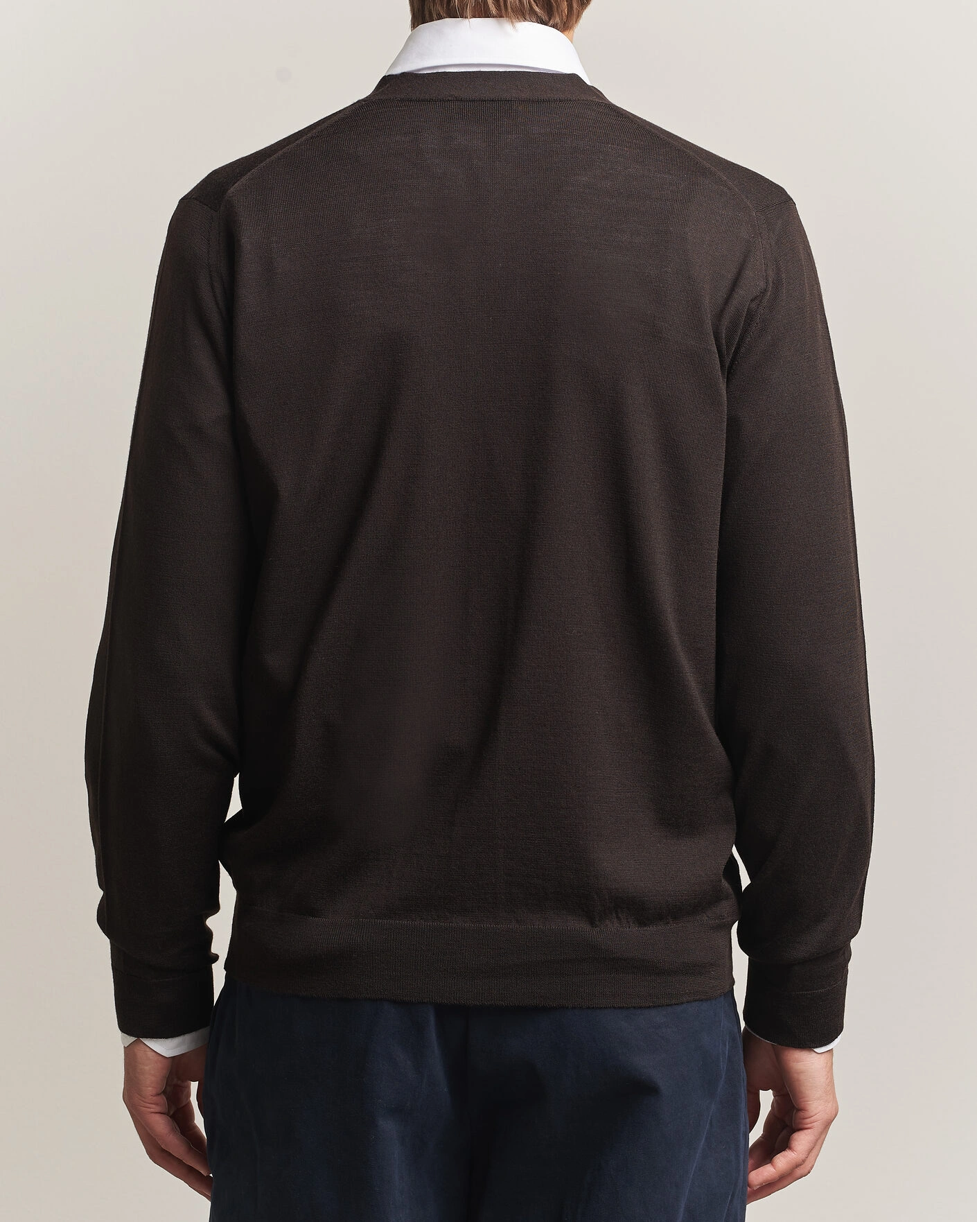 Herr | Tröjor | John Smedley | Bradrick Extra Fine Merino Cardigan Faulkner Brown