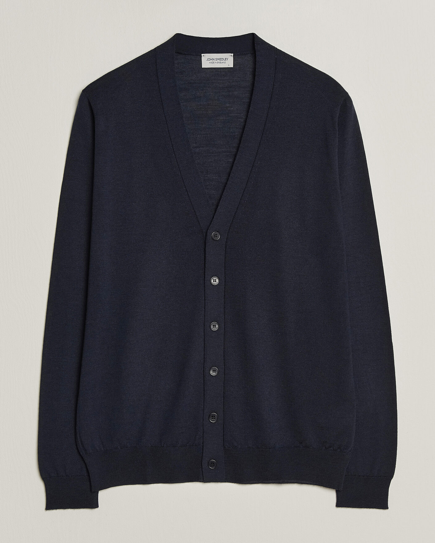 Herr | Tröjor | John Smedley | Bradrick Extra Fine Merino Cardigan Midnight