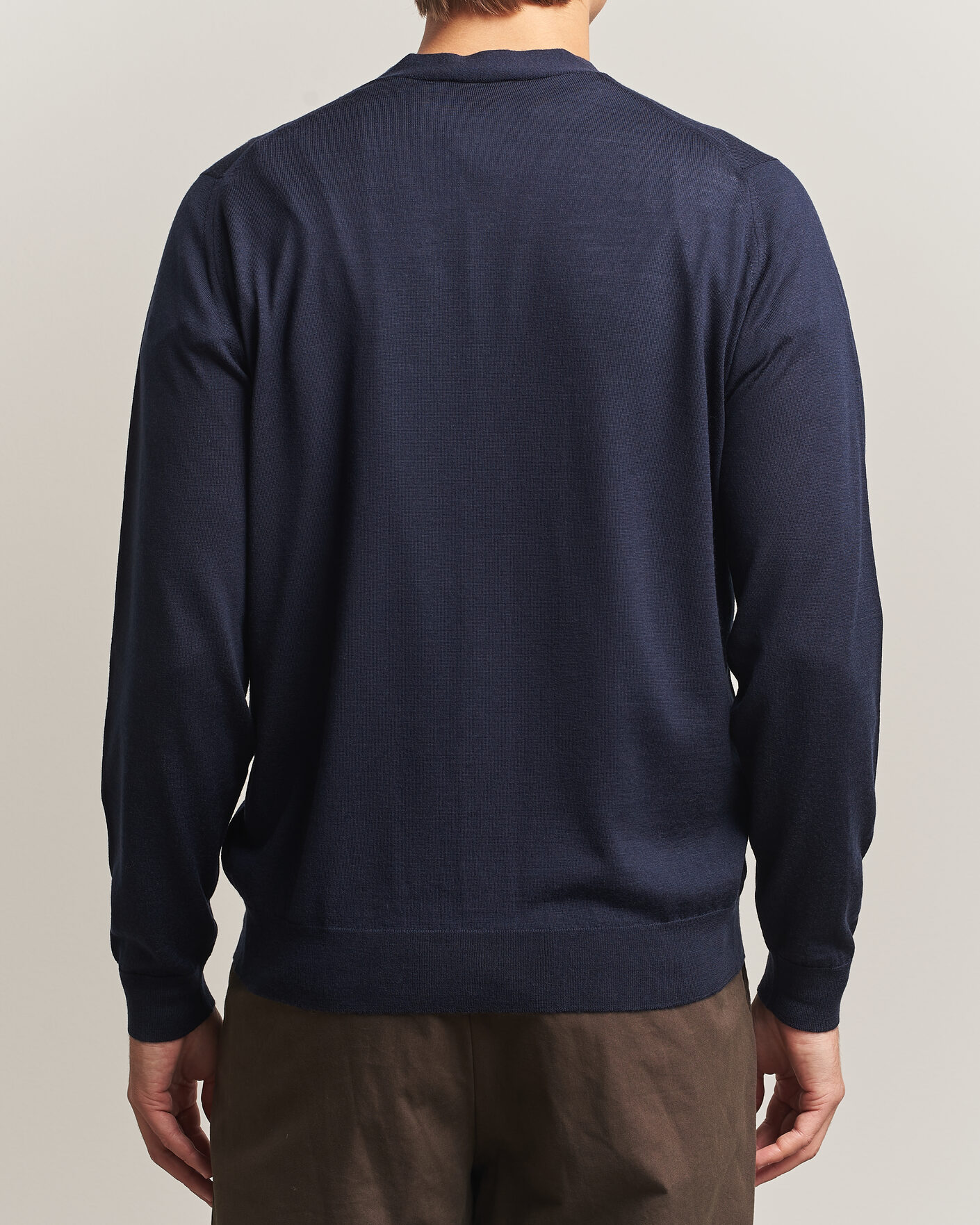 Herr | Tröjor | John Smedley | Bradrick Extra Fine Merino Cardigan Midnight