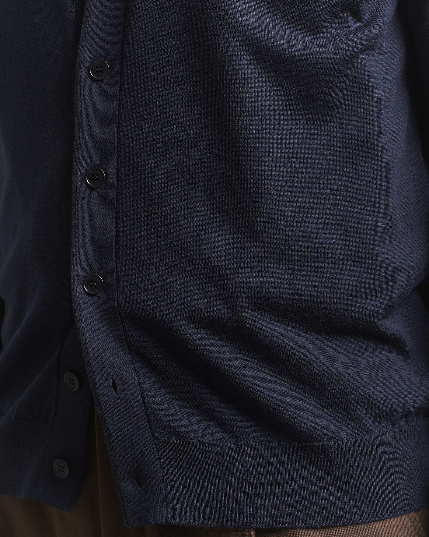 Herr | Tröjor | John Smedley | Bradrick Extra Fine Merino Cardigan Midnight