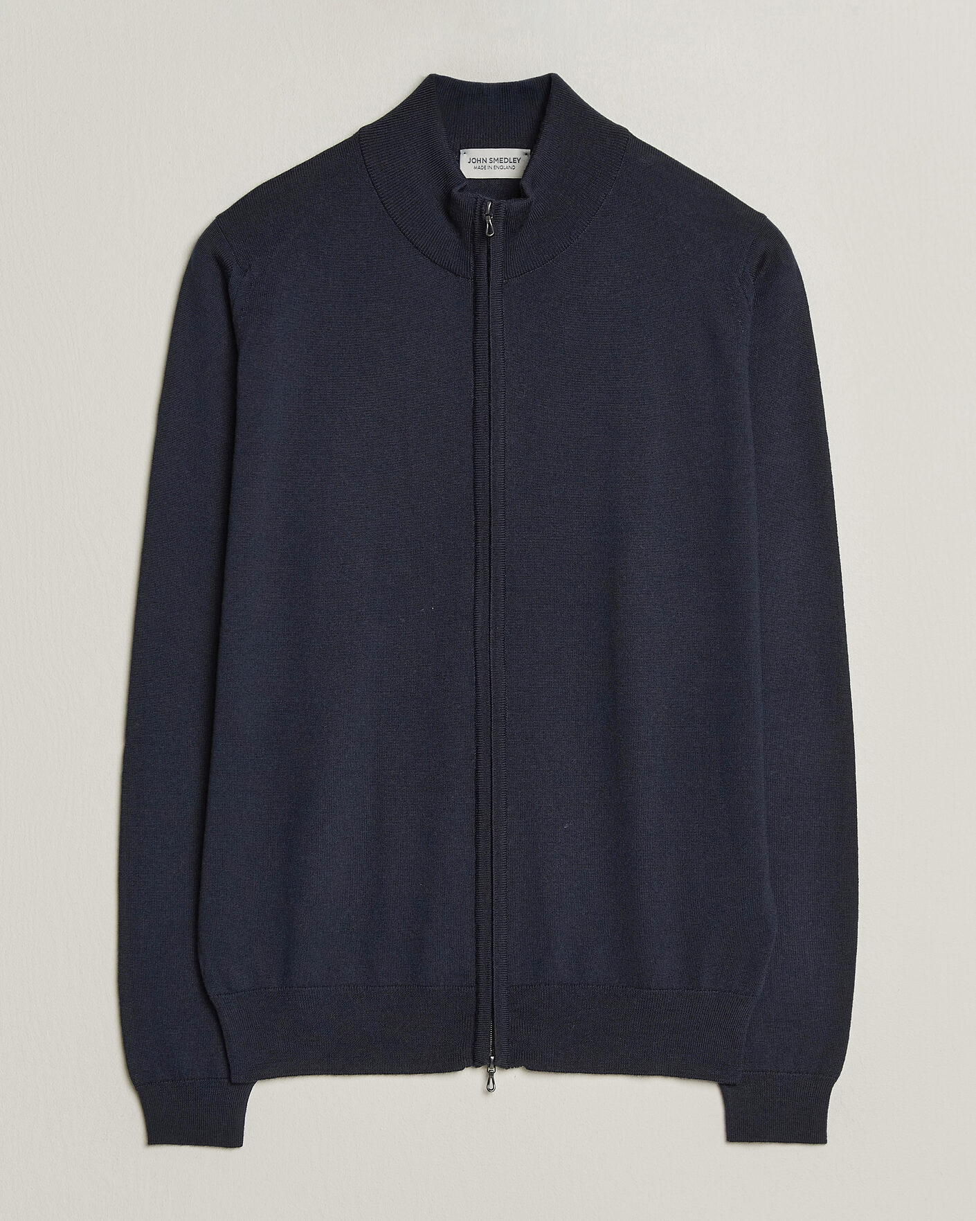 Herr | Tröjor | John Smedley | Claygate Extra Fine Merino Full Zip Midnight