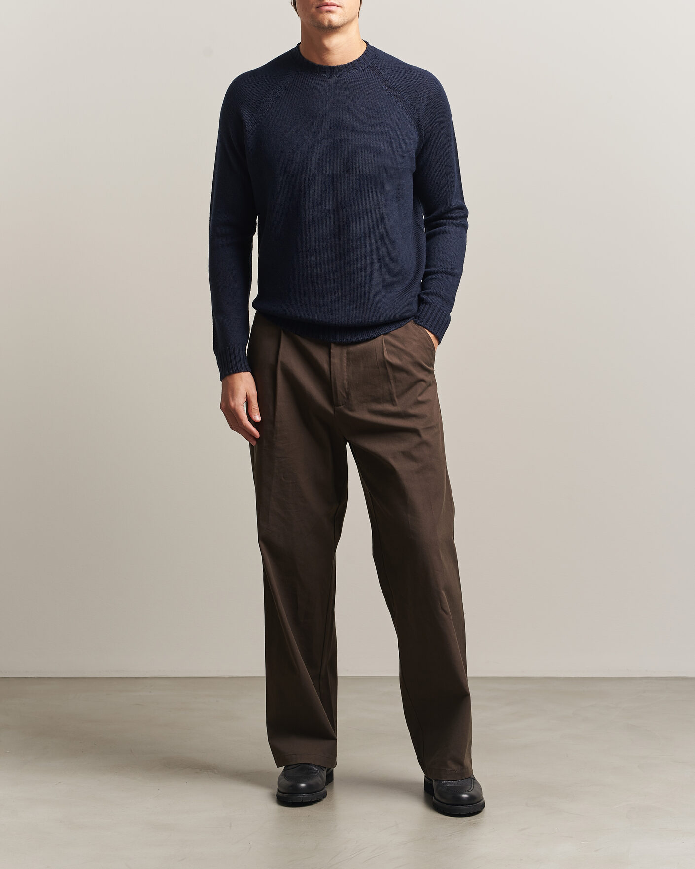 Herr | Tröjor | John Smedley | Denver Extra Fine Merino Crew Neck Midnight