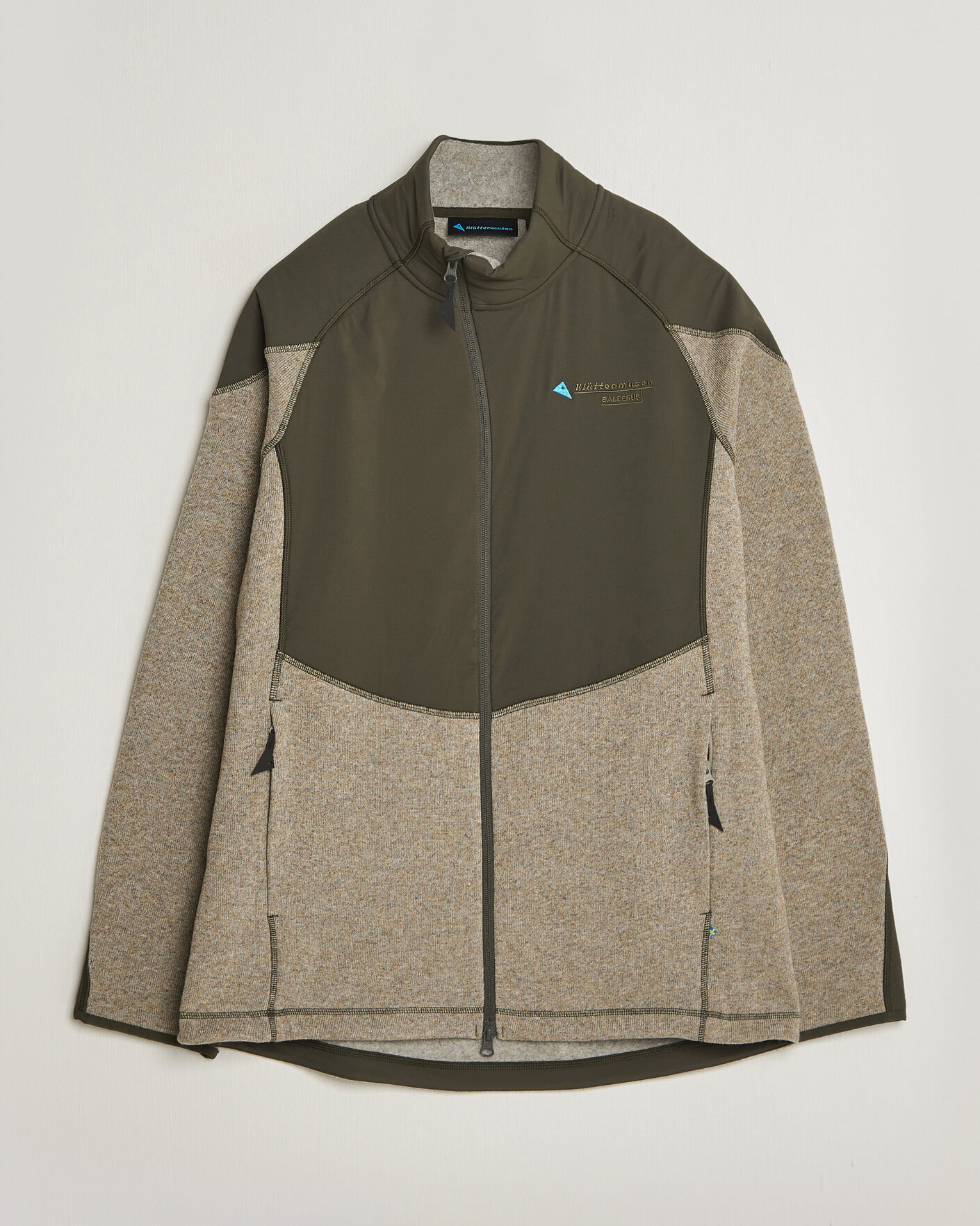 Herr | Tröjor | Klättermusen | Balderus Wool Fleece Hood Jacket Rosin Green