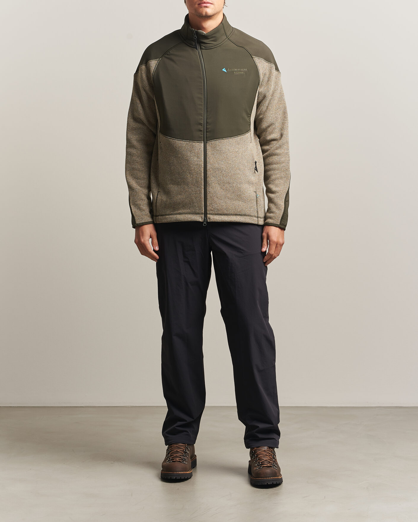 Herr | Tröjor | Klättermusen | Balderus Wool Fleece Hood Jacket Rosin Green