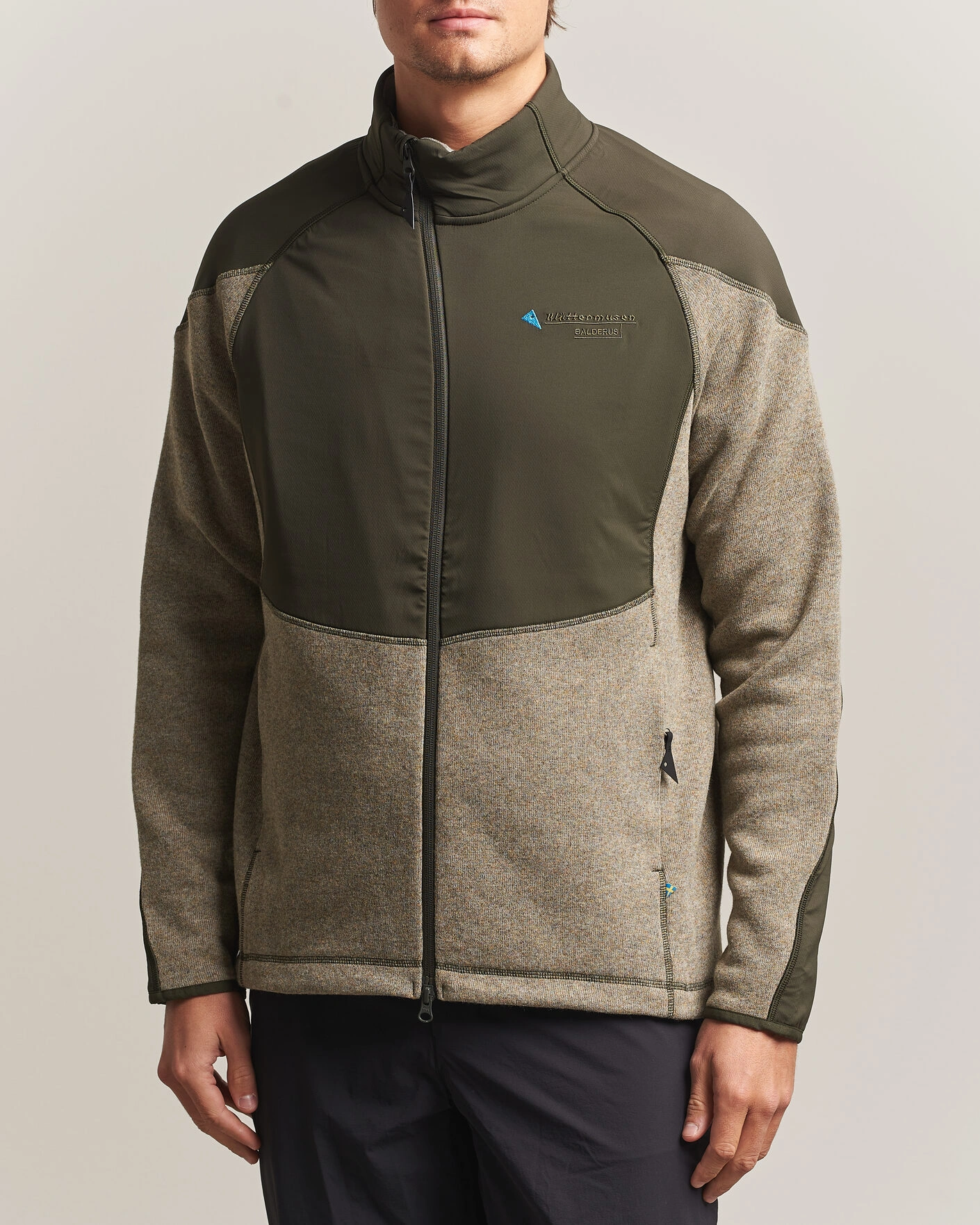 Herr | Tröjor | Klättermusen | Balderus Wool Fleece Hood Jacket Rosin Green