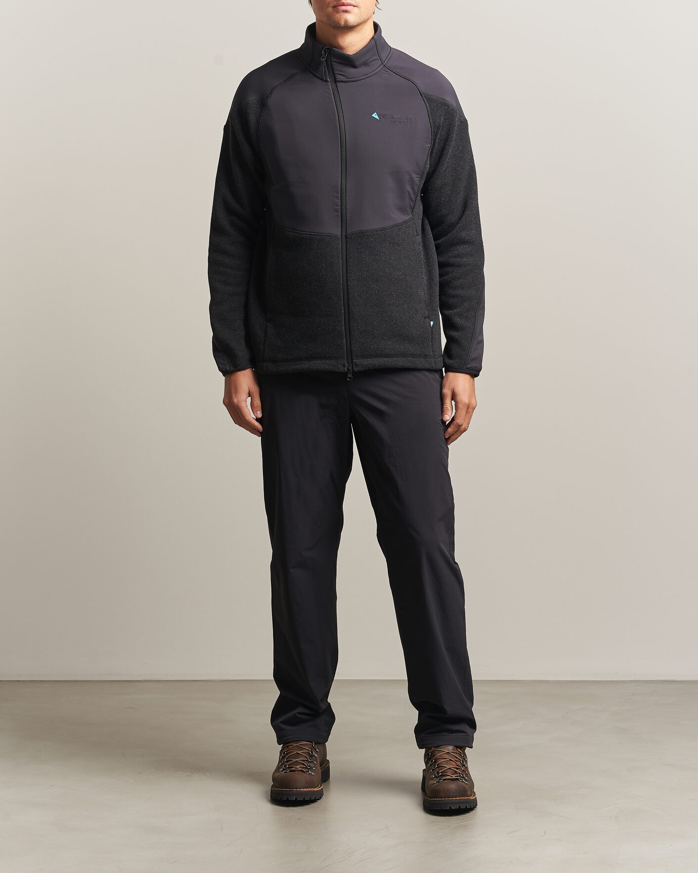 Herr | Tröjor | Klättermusen | Balderus Wool Fleece Hood Jacket Black