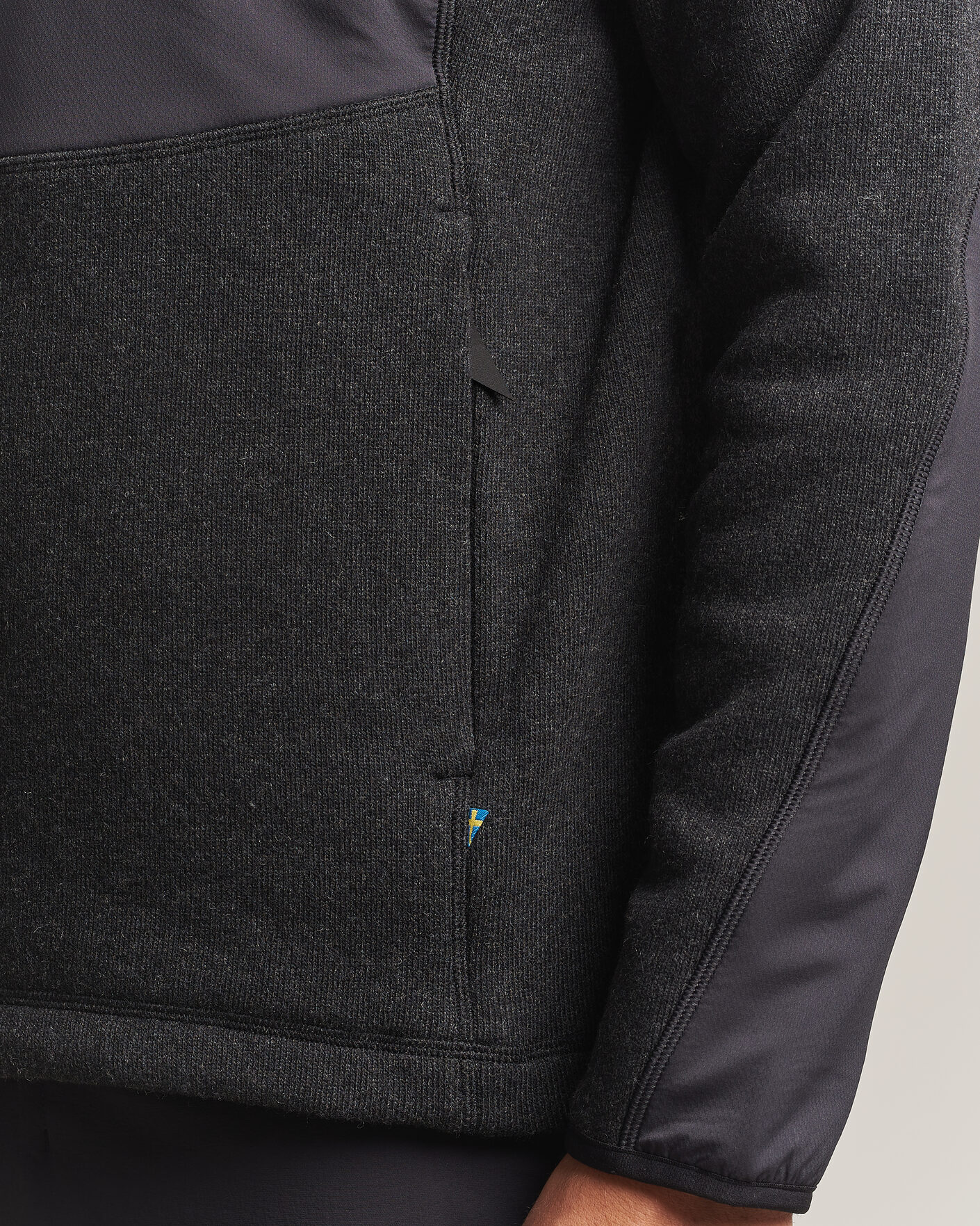Herr | Tröjor | Klättermusen | Balderus Wool Fleece Hood Jacket Black