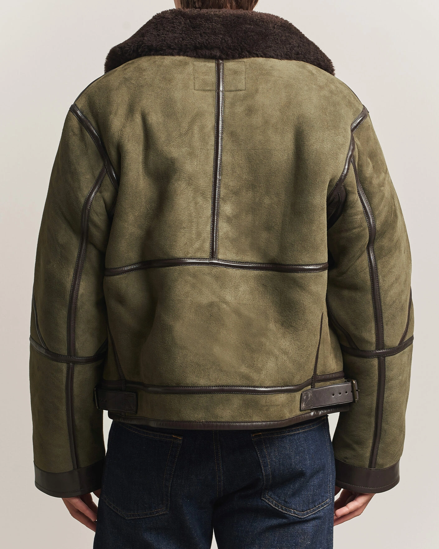 Herr | Jackor | Polo Ralph Lauren | Suede Leather Flight Jacket Myrtle Green