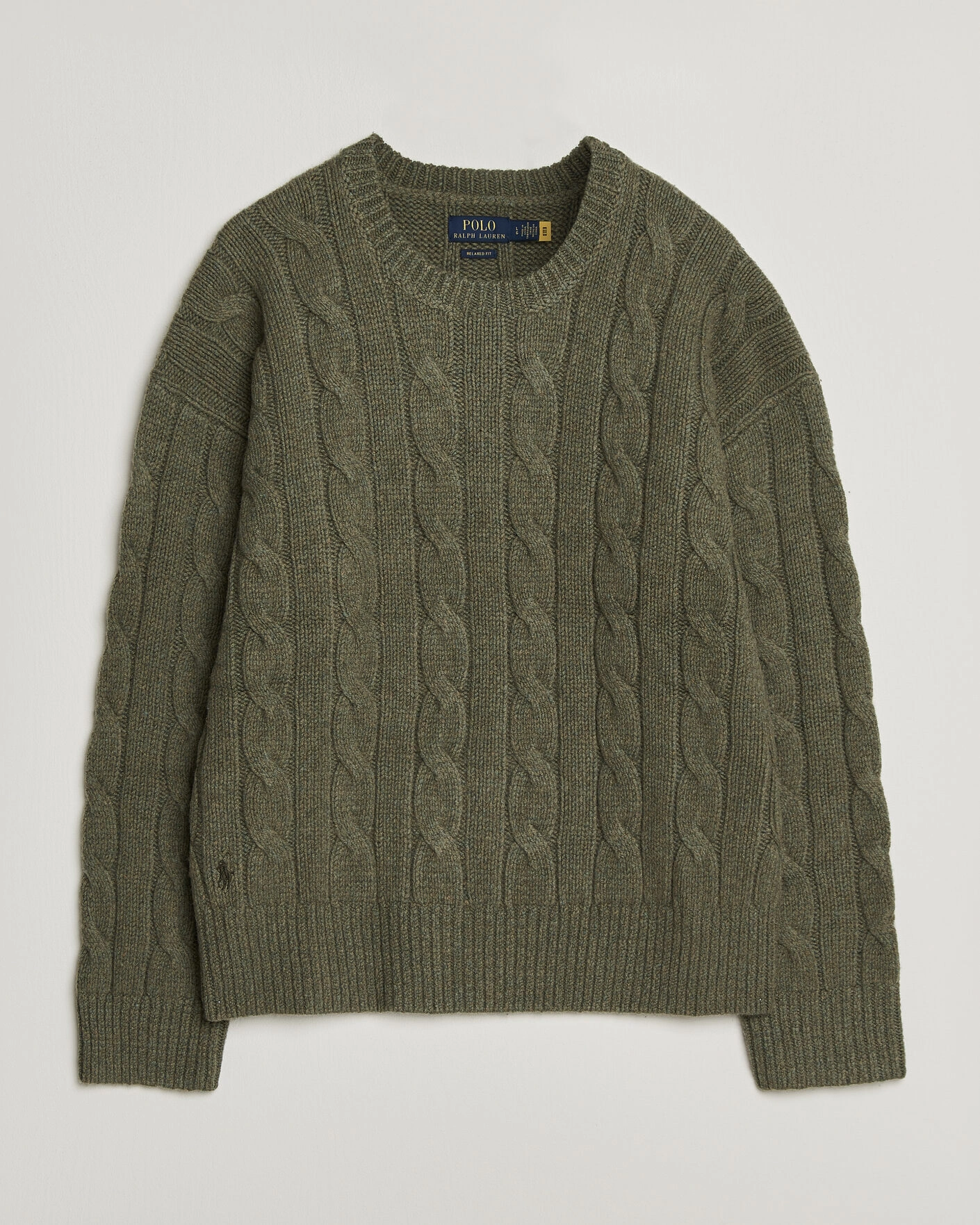 Herr | Tröjor | Polo Ralph Lauren | Exploded Cabel Sweater Treron Olive