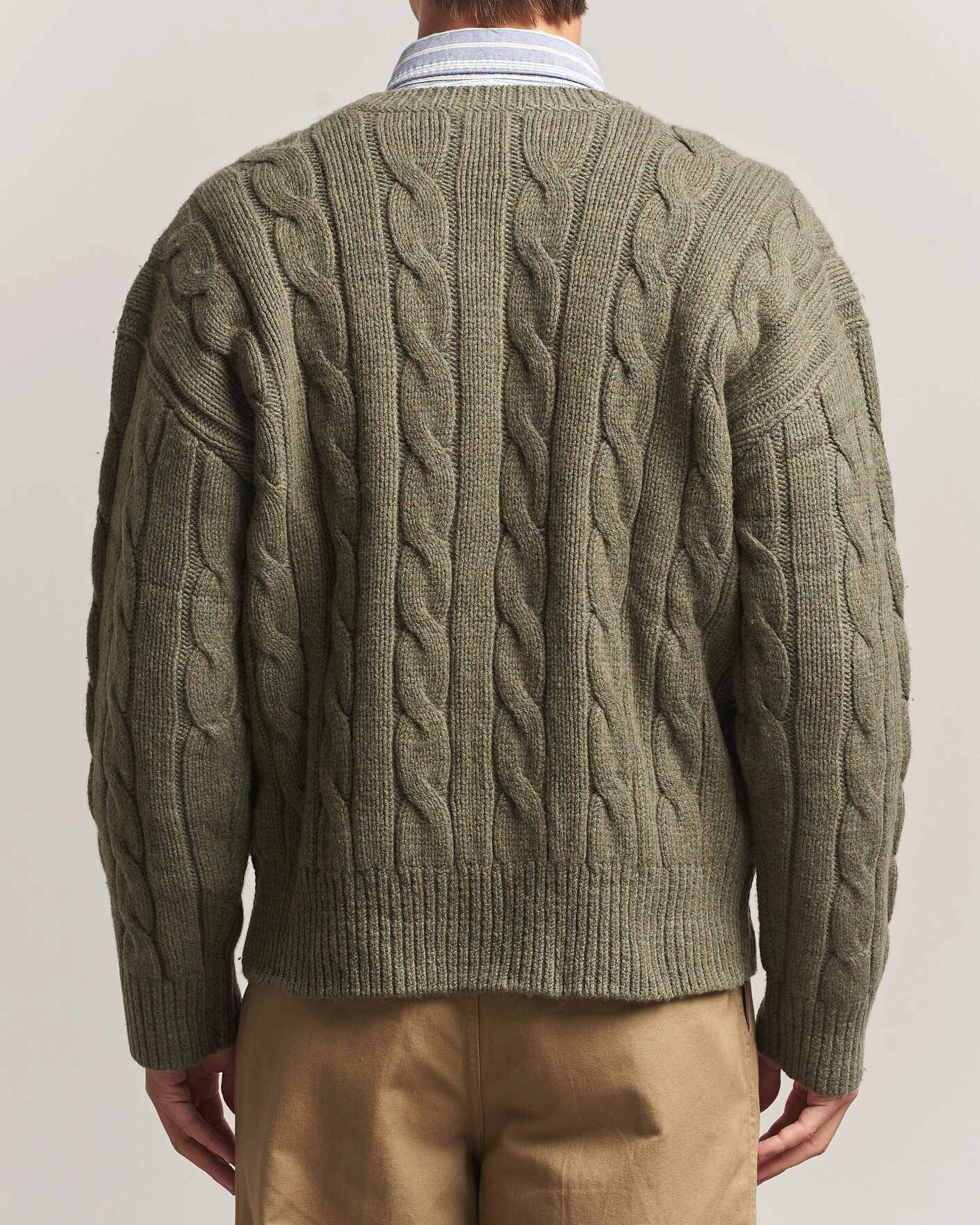 Herr | Tröjor | Polo Ralph Lauren | Exploded Cabel Sweater Treron Olive