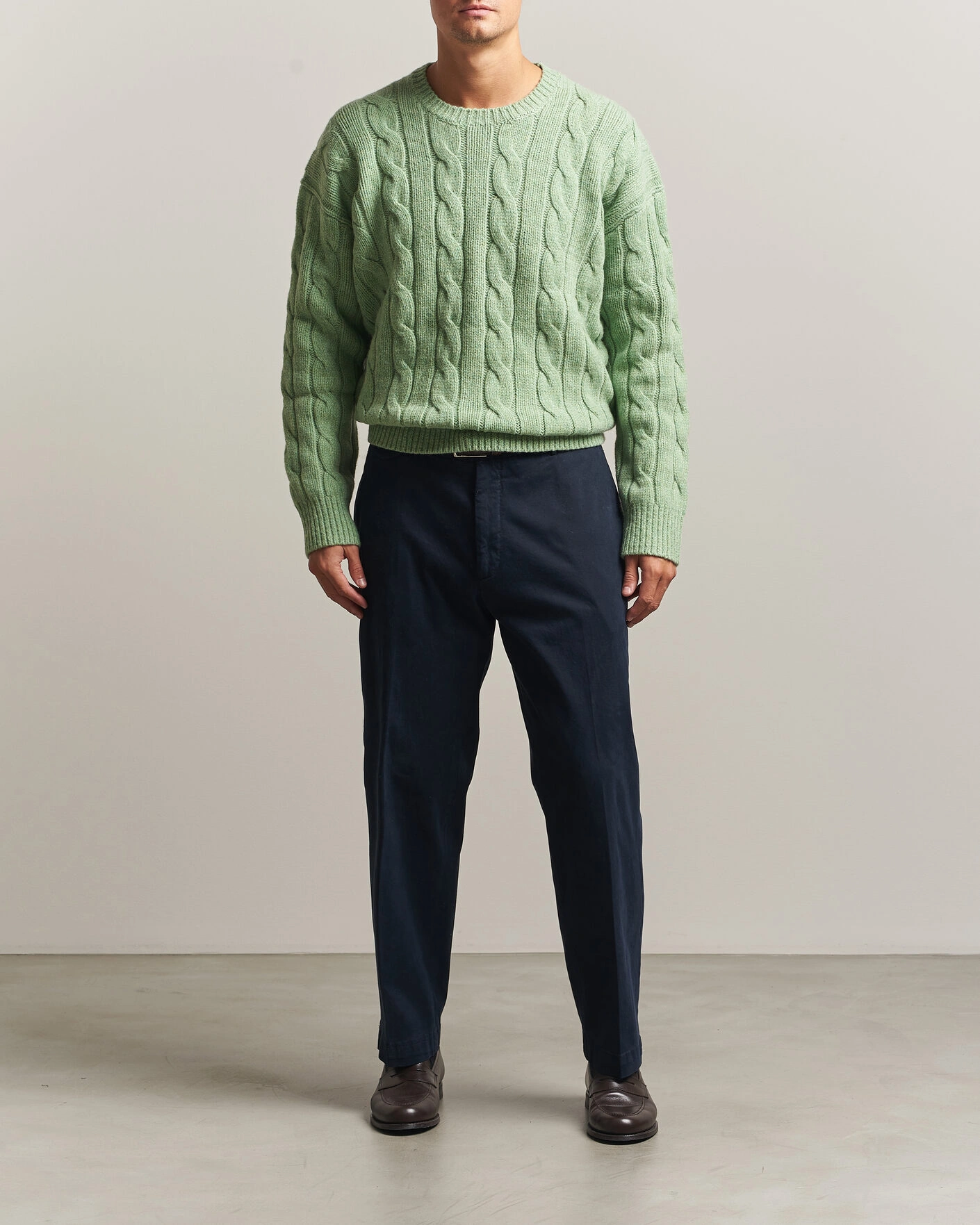 Herr | Tröjor | Polo Ralph Lauren | Exploded Cabel Sweater Sprouting Green