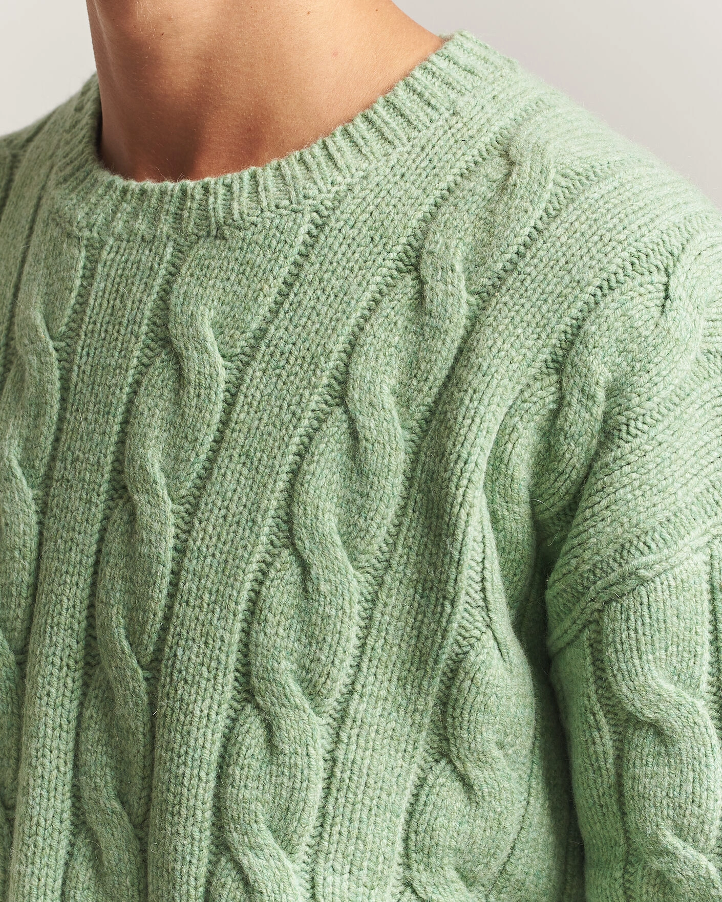 Herr | Tröjor | Polo Ralph Lauren | Exploded Cabel Sweater Sprouting Green