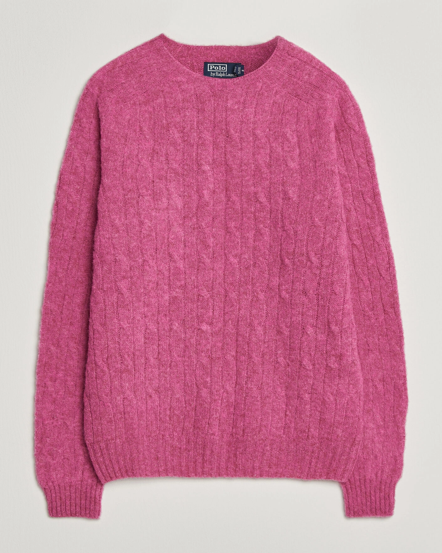 Herr | Tröjor | Polo Ralph Lauren | Shaggy Cable Merino Pullover Thulian Pink Heather