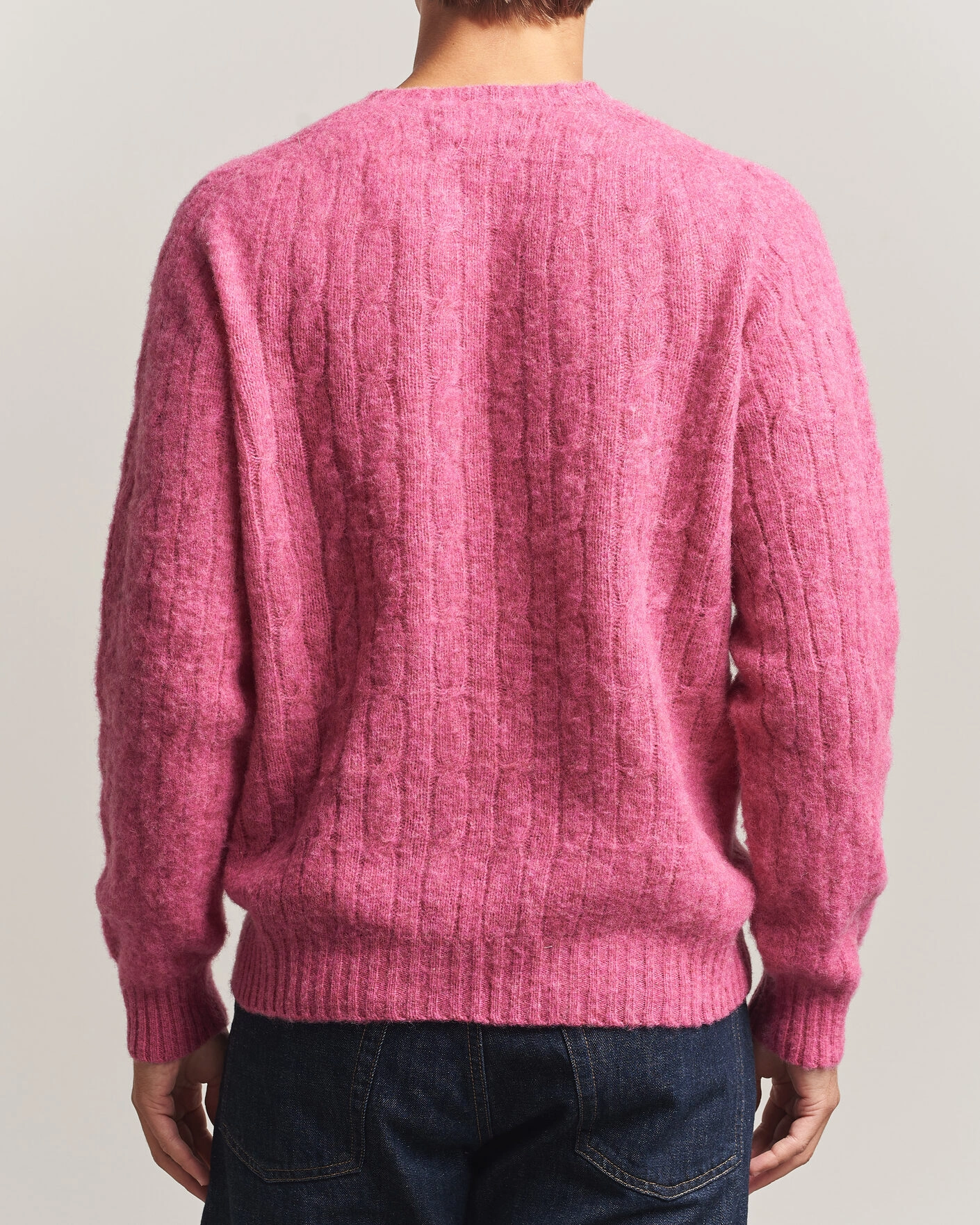 Herr | Tröjor | Polo Ralph Lauren | Shaggy Cable Merino Pullover Thulian Pink Heather