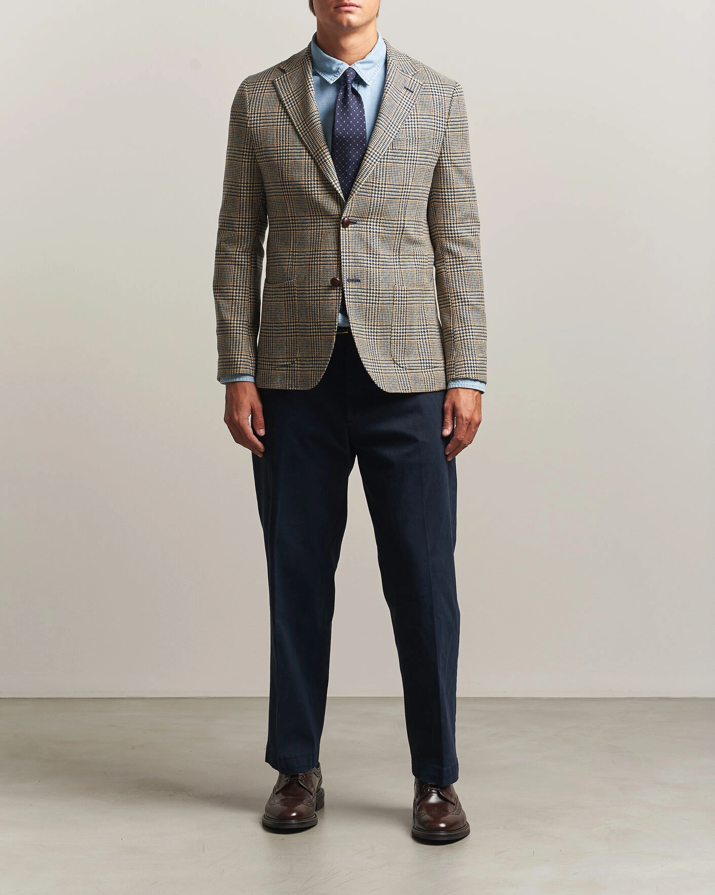 Herr | Kavajer | Morris | Merino Cashmere Blazer Blue