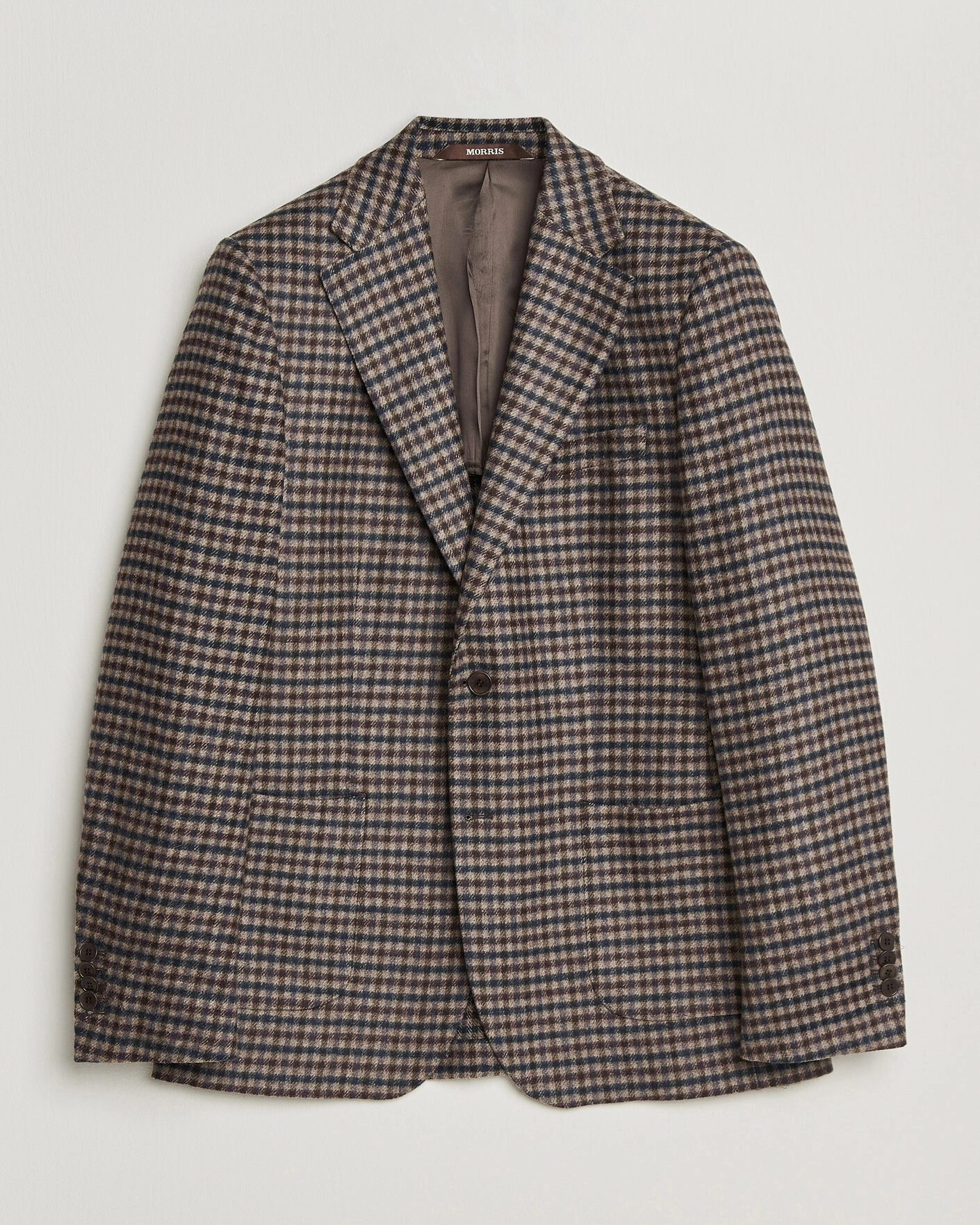 Herr | Kavajer | Morris | Soft Check Blazer Brown