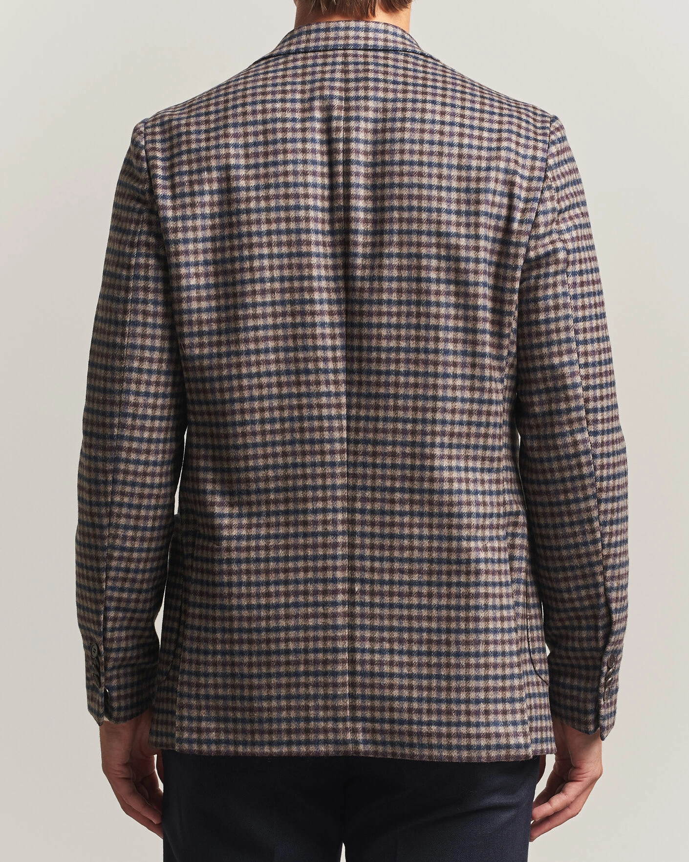 Herr | Kavajer | Morris | Soft Check Blazer Brown