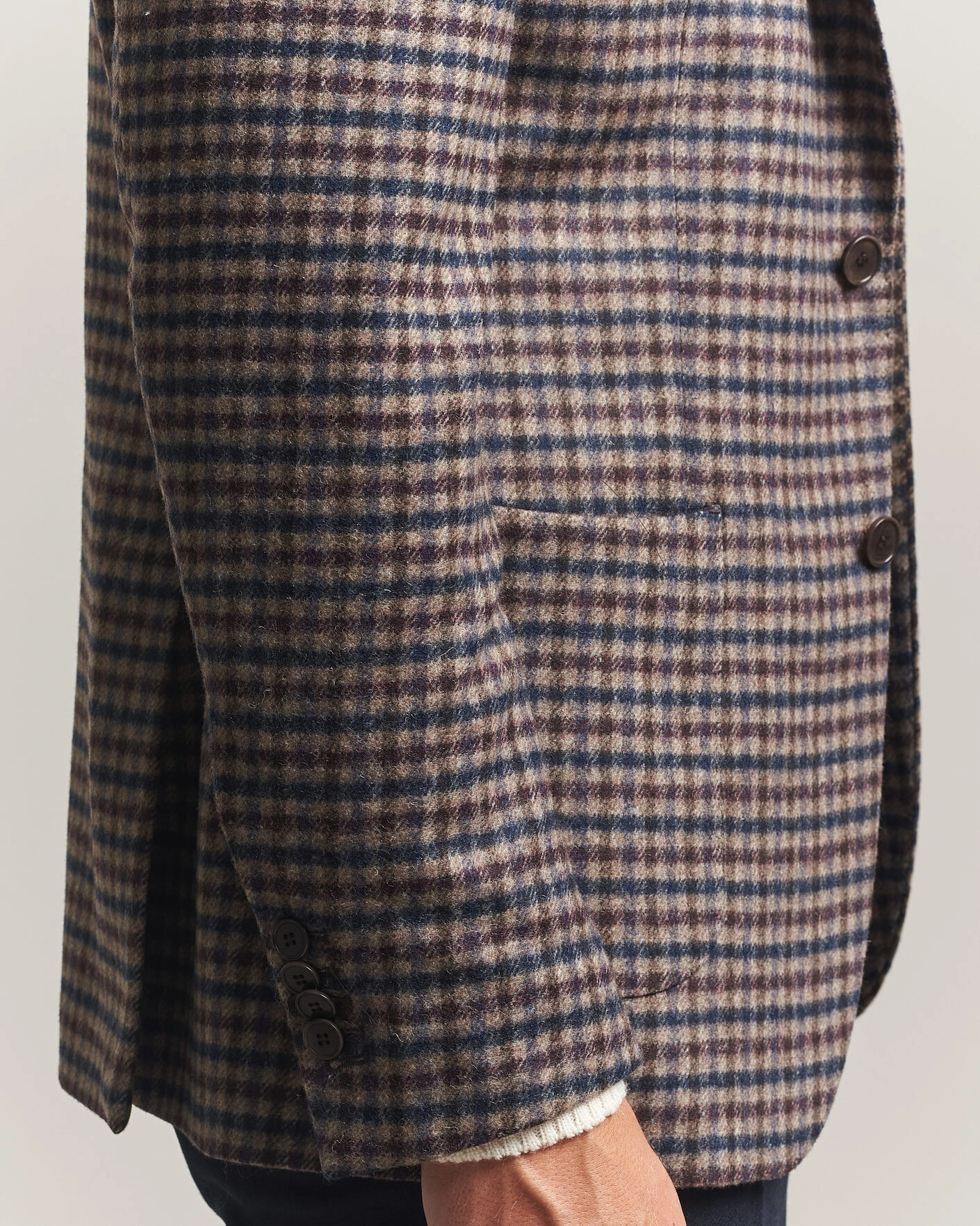 Herr | Kavajer | Morris | Soft Check Blazer Brown