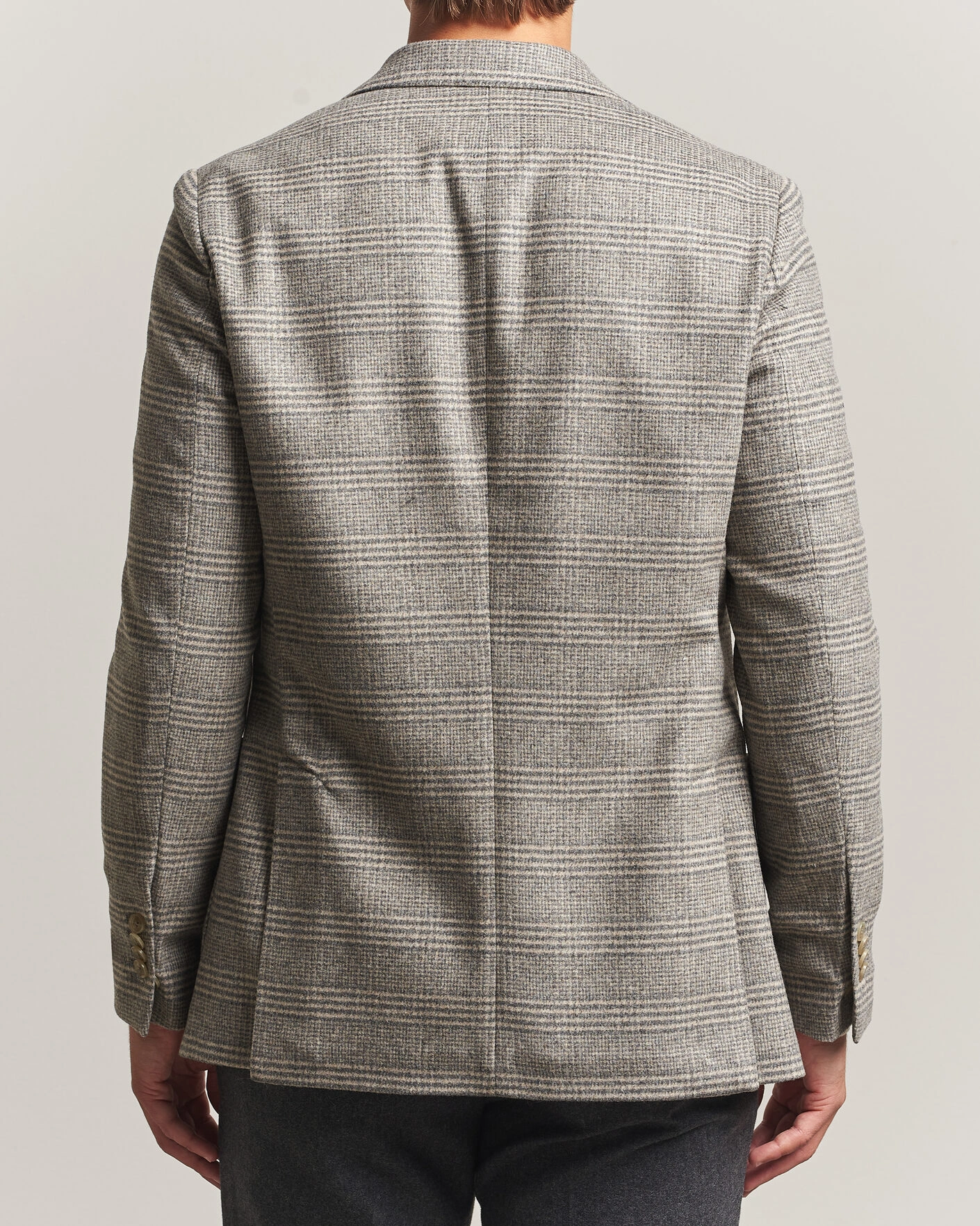 Herr | Kavajer | Morris | Soft Glencheck Blazer Brown