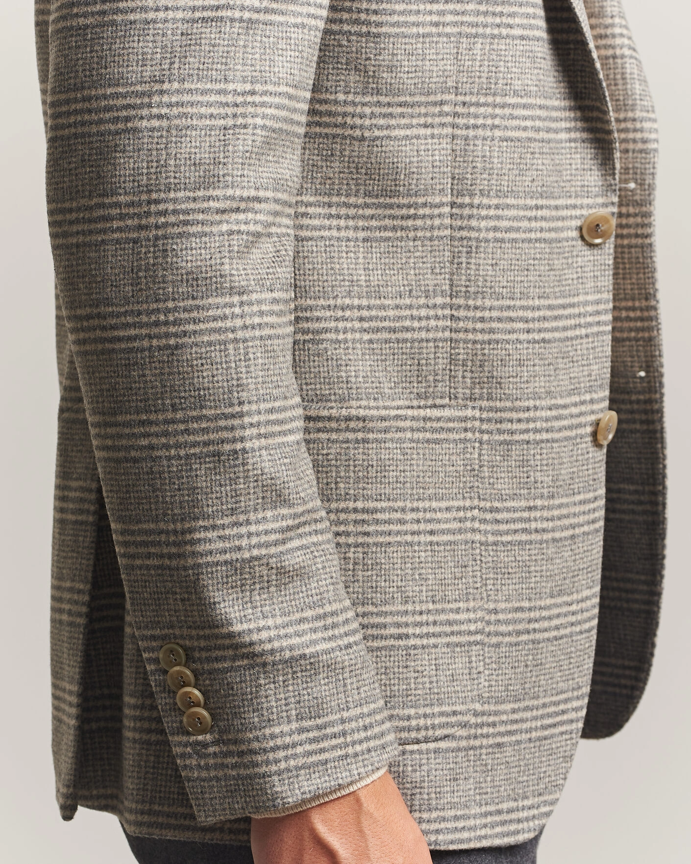 Herr | Kavajer | Morris | Soft Glencheck Blazer Brown