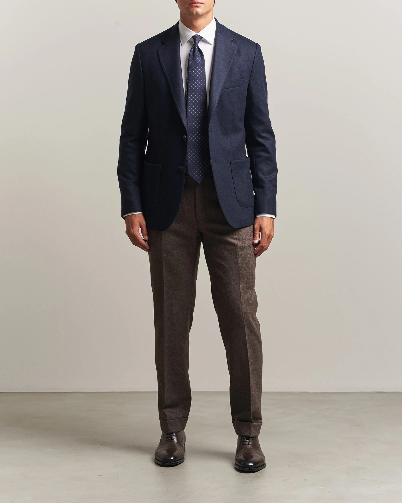 Herr | Kavajer | Morris | Wool Jersey Blazer Navy
