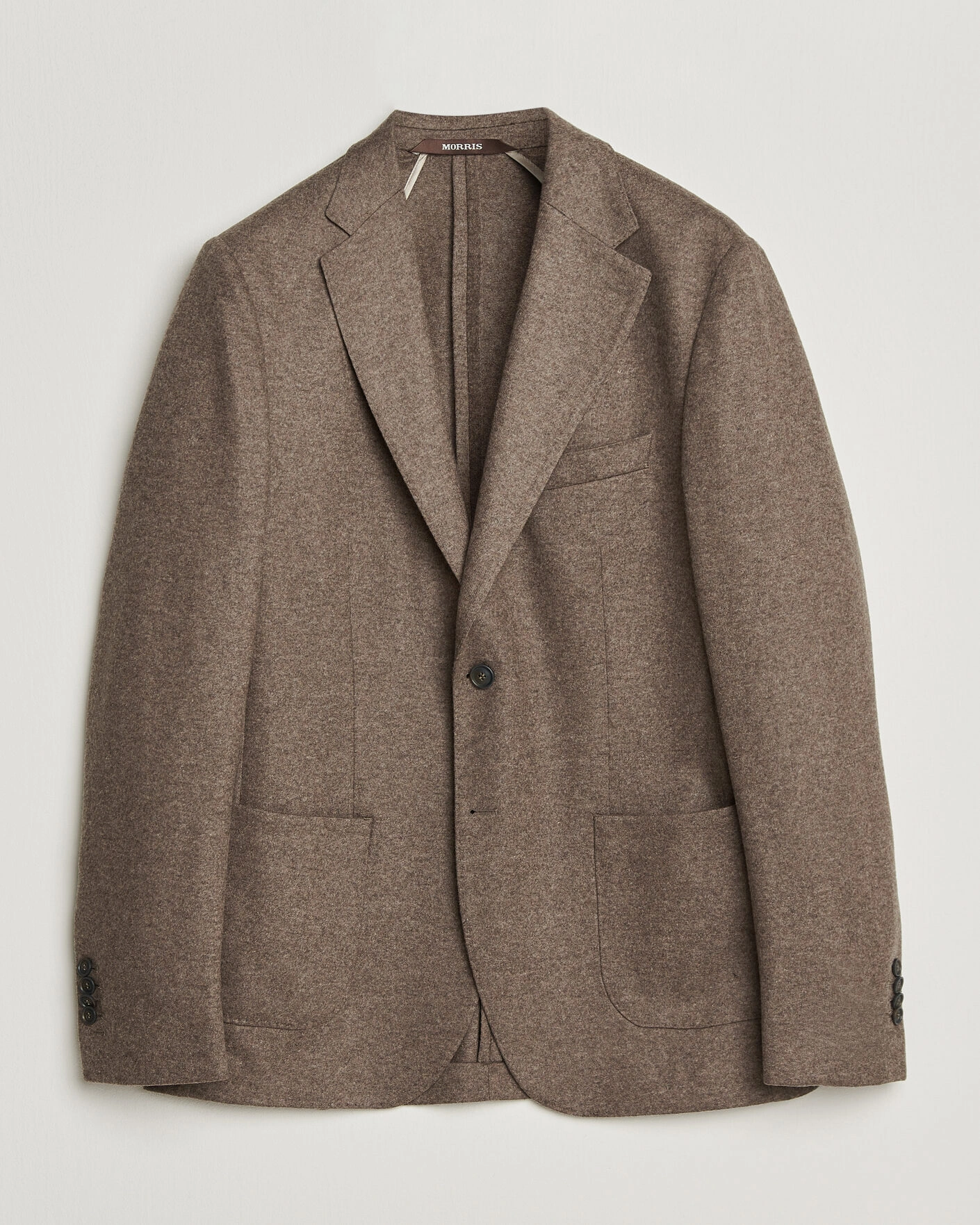 Herr | Kavajer | Morris | Wool Jersey Blazer Brown