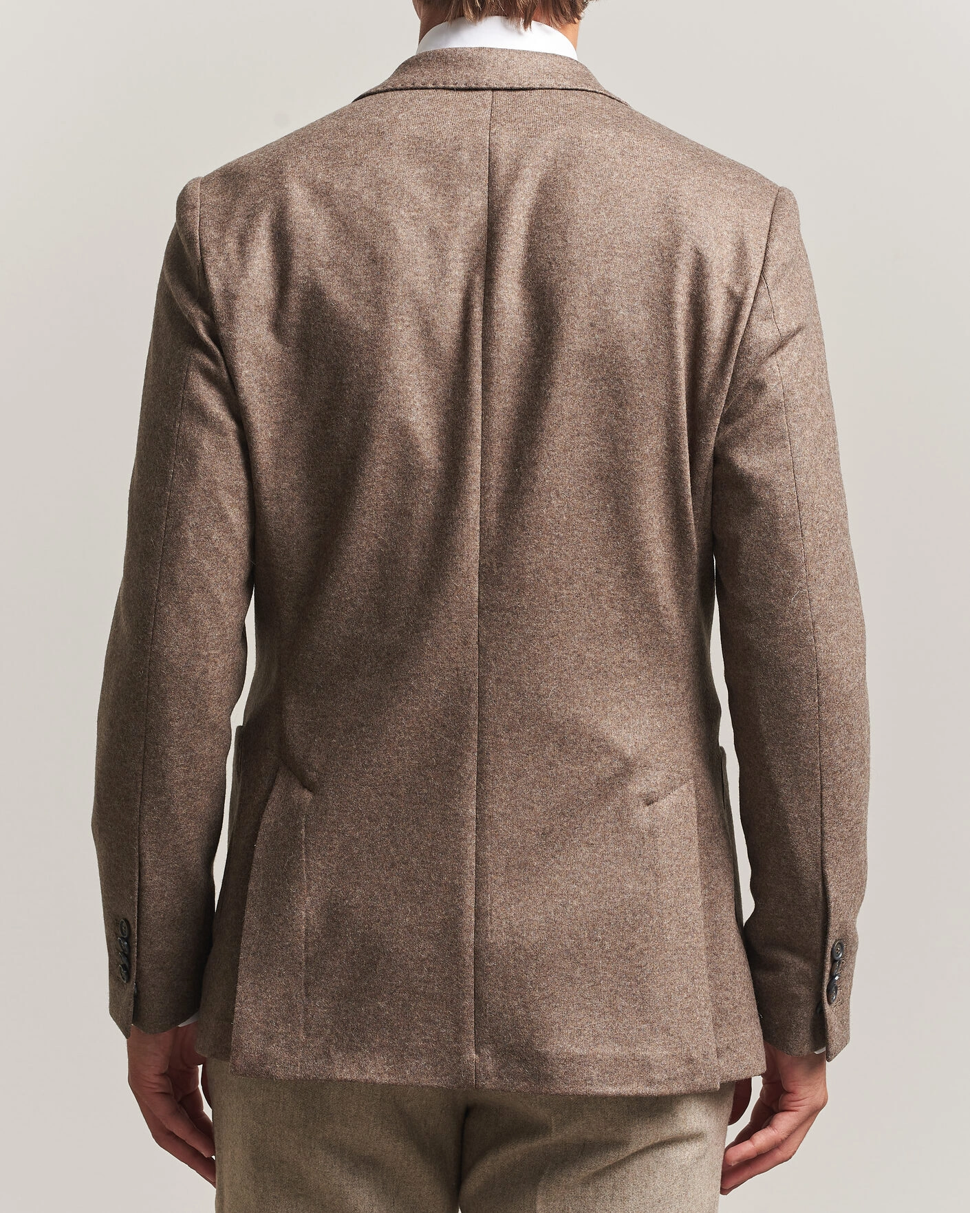 Herr | Kavajer | Morris | Wool Jersey Blazer Brown