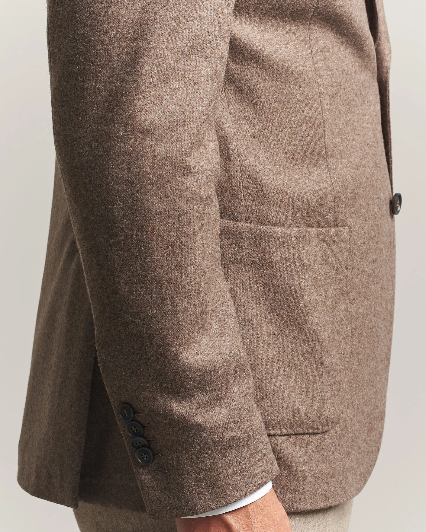 Herr | Kavajer | Morris | Wool Jersey Blazer Brown