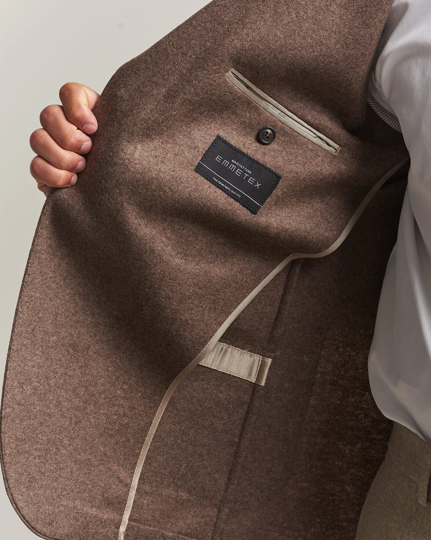 Herr | Kavajer | Morris | Wool Jersey Blazer Brown