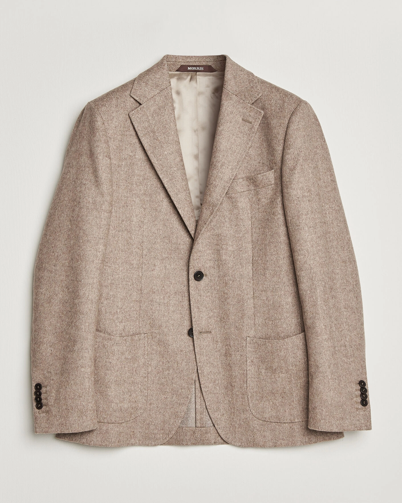 Herr | Kavajer | Morris | Soft Herringbone Blazer Khaki