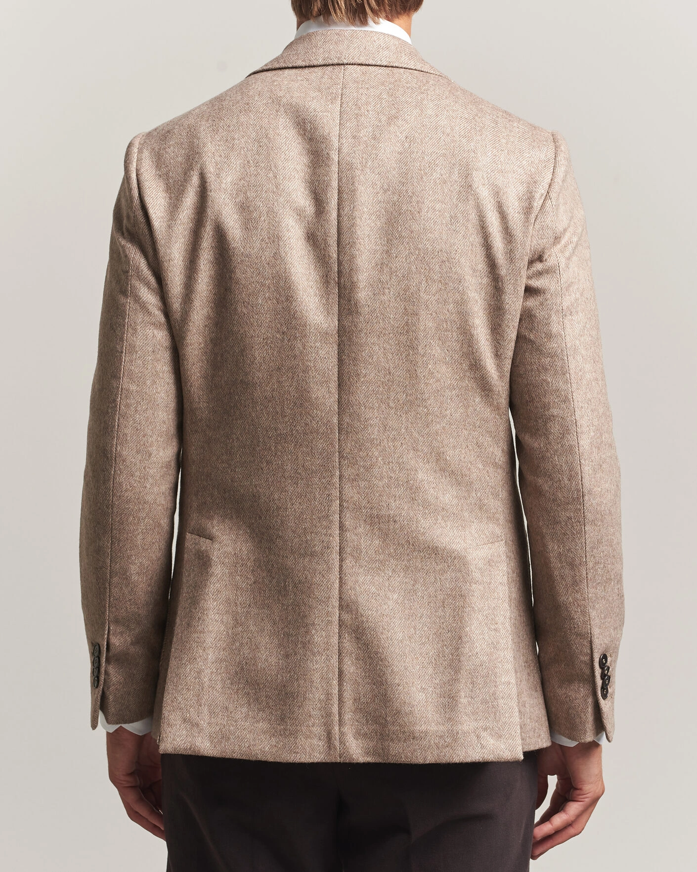 Herr | Kavajer | Morris | Soft Herringbone Blazer Khaki