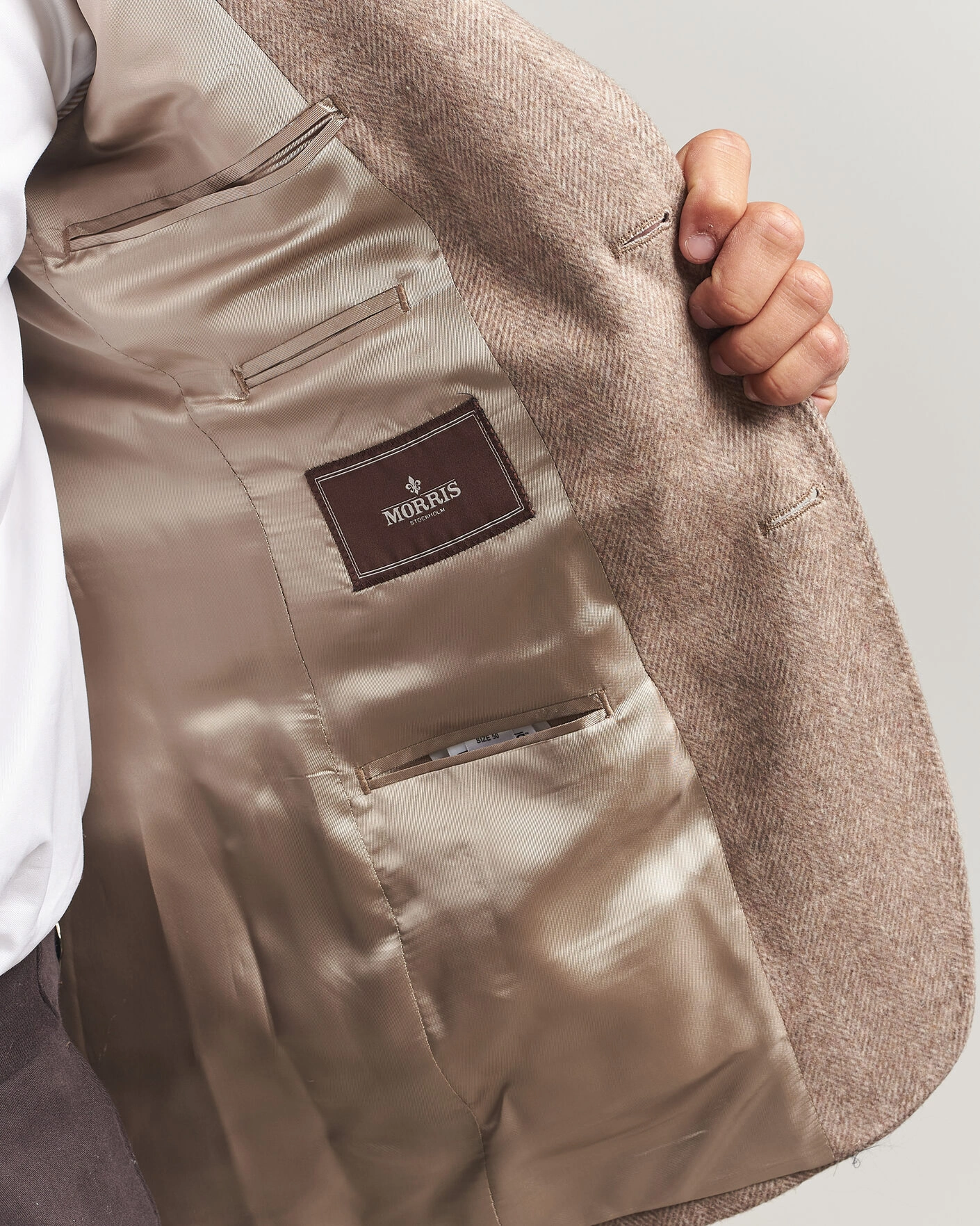 Herr | Kavajer | Morris | Soft Herringbone Blazer Khaki