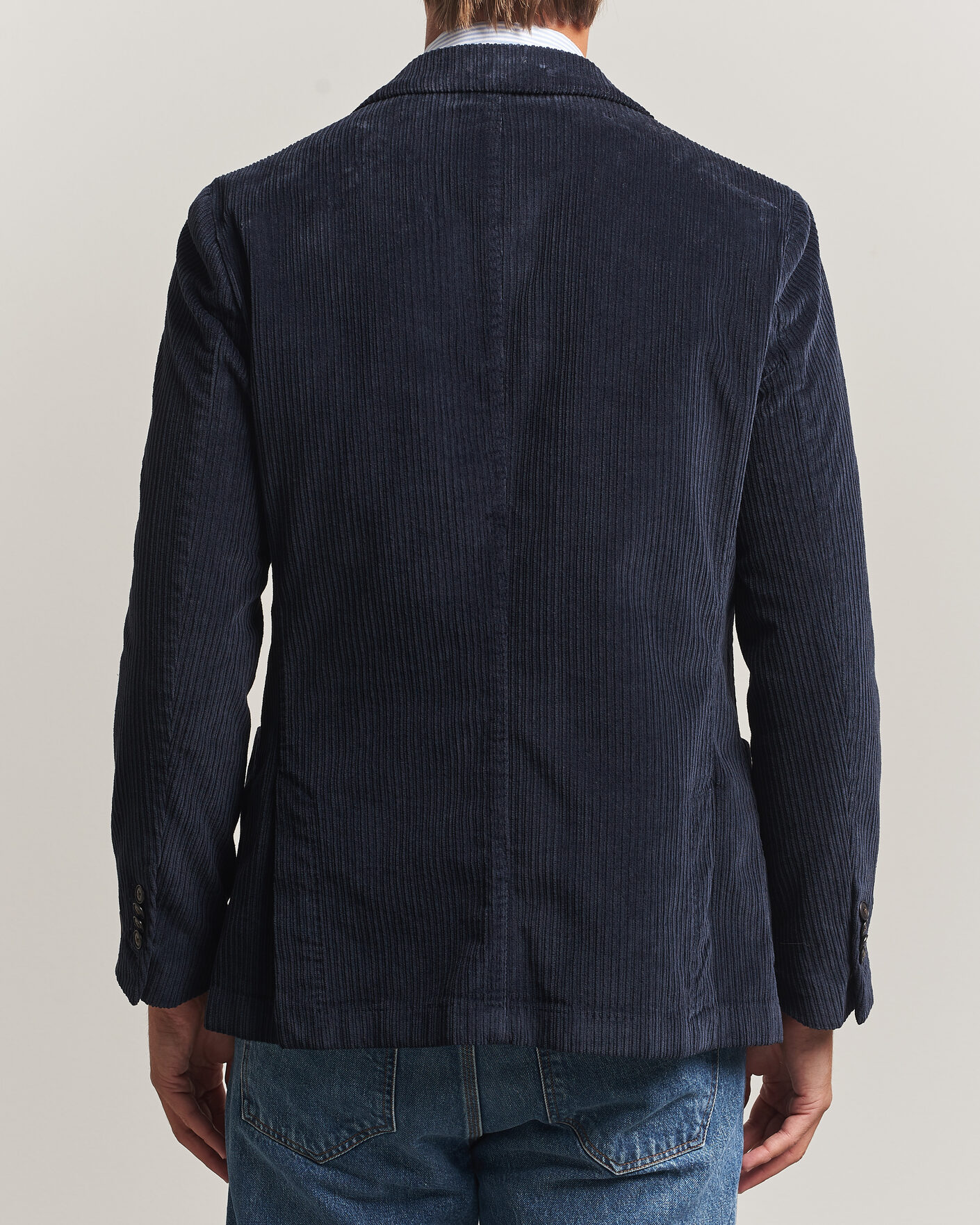 Herr | Kavajer | Morris | Washed Cord Blazer Navy