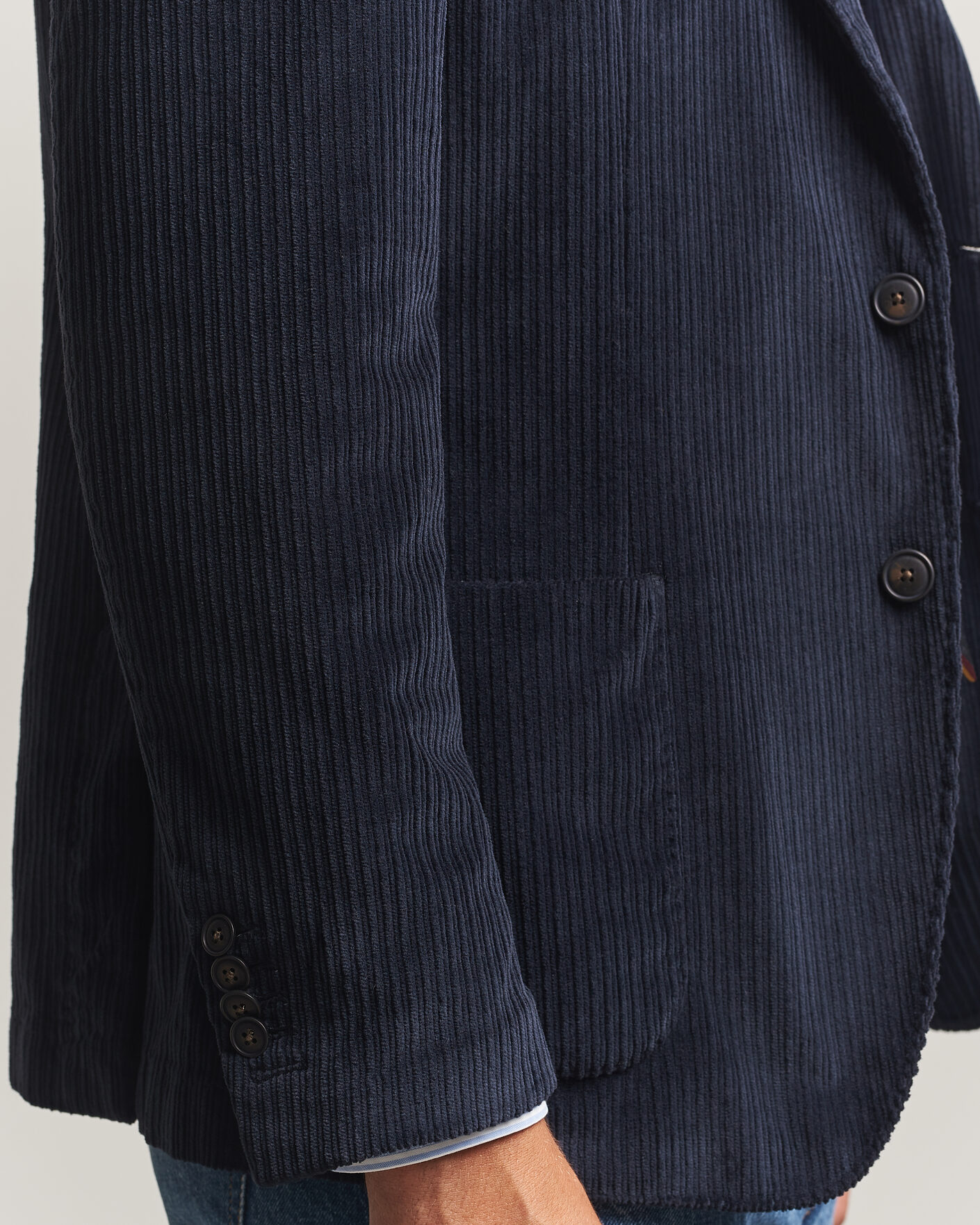 Herr | Kavajer | Morris | Washed Cord Blazer Navy