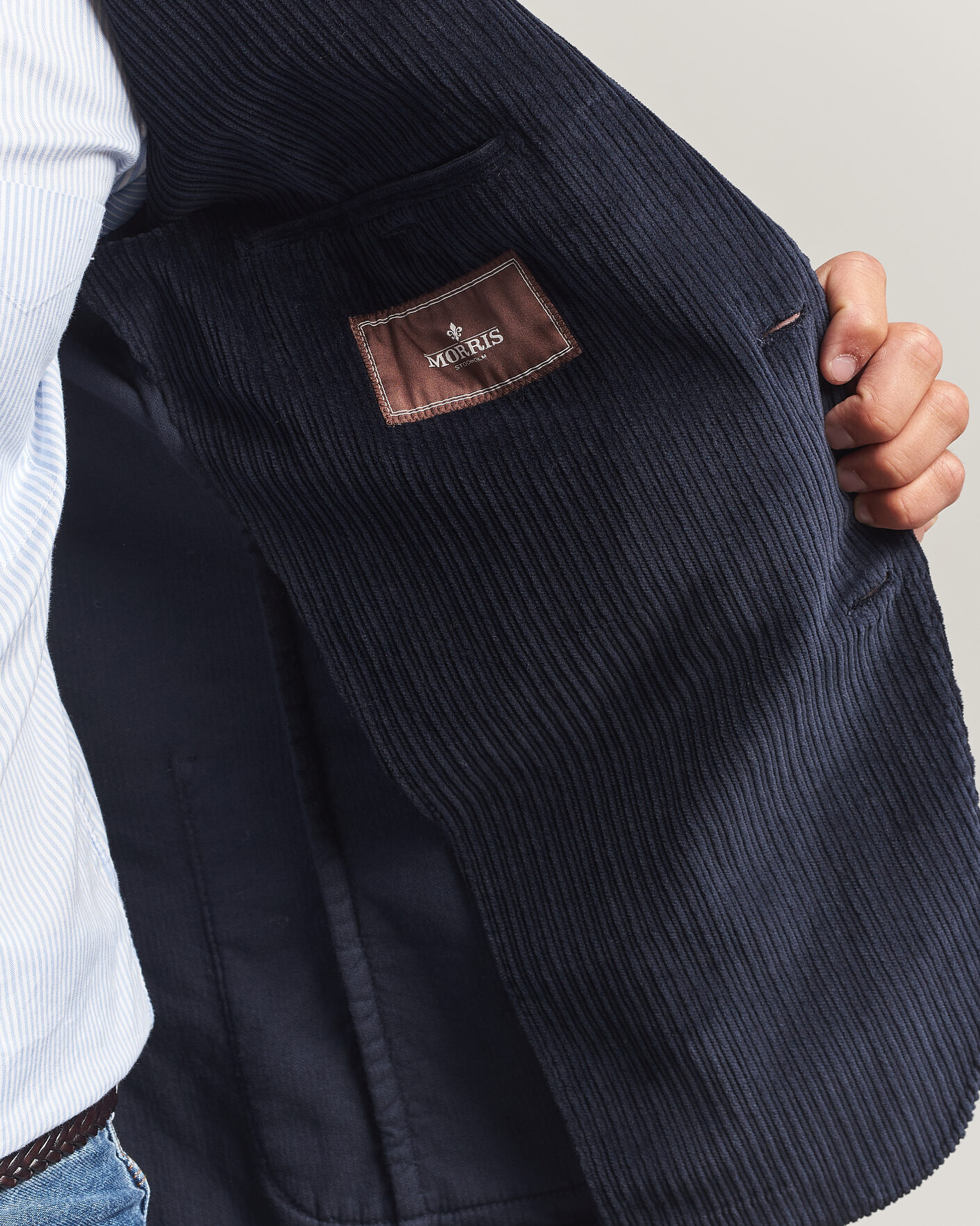 Herr | Kavajer | Morris | Washed Cord Blazer Navy