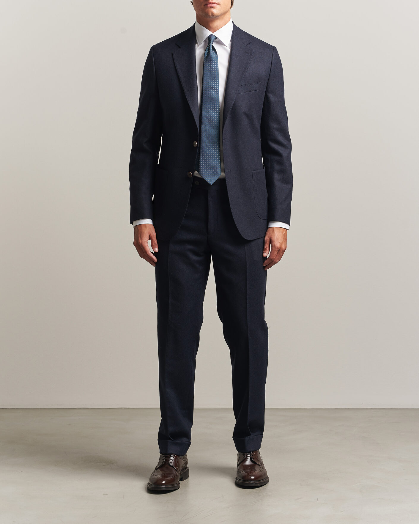 Herr | Kavajer | Morris | Flannel Suit Blazer Navy