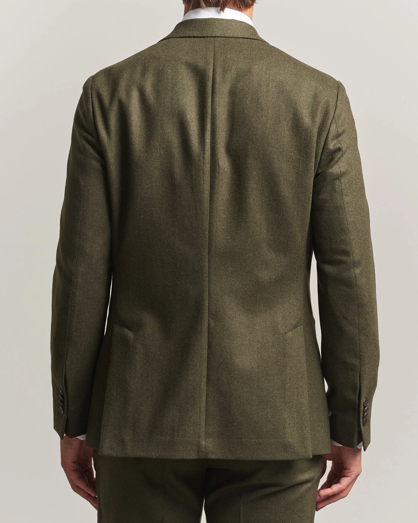 Herr | Kavajer | Morris | Flannel Suit Blazer Green
