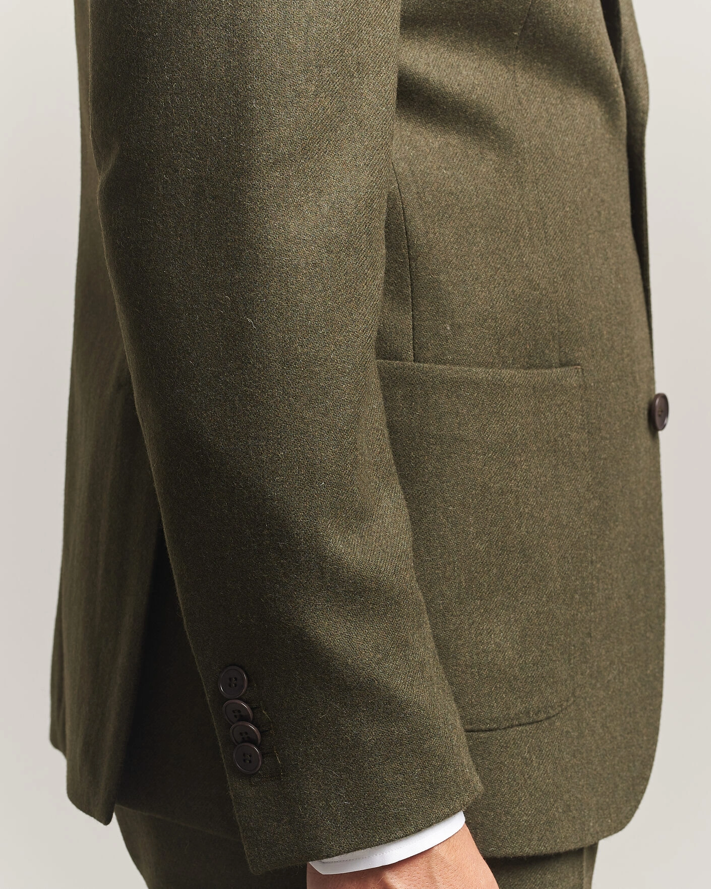 Herr | Kavajer | Morris | Flannel Suit Blazer Green