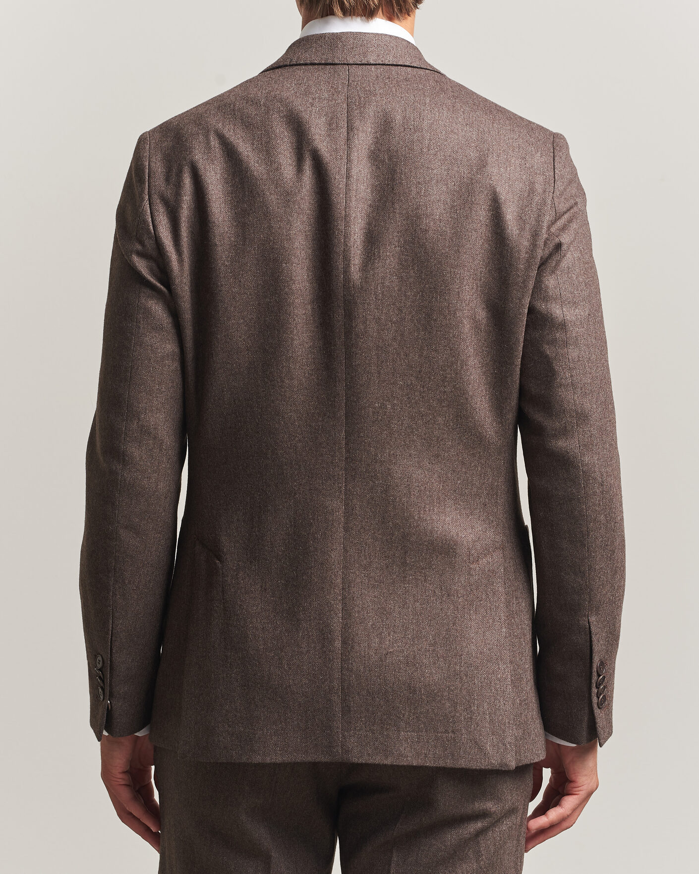 Herr | Kavajer | Morris | Flannel Suit Blazer Brown