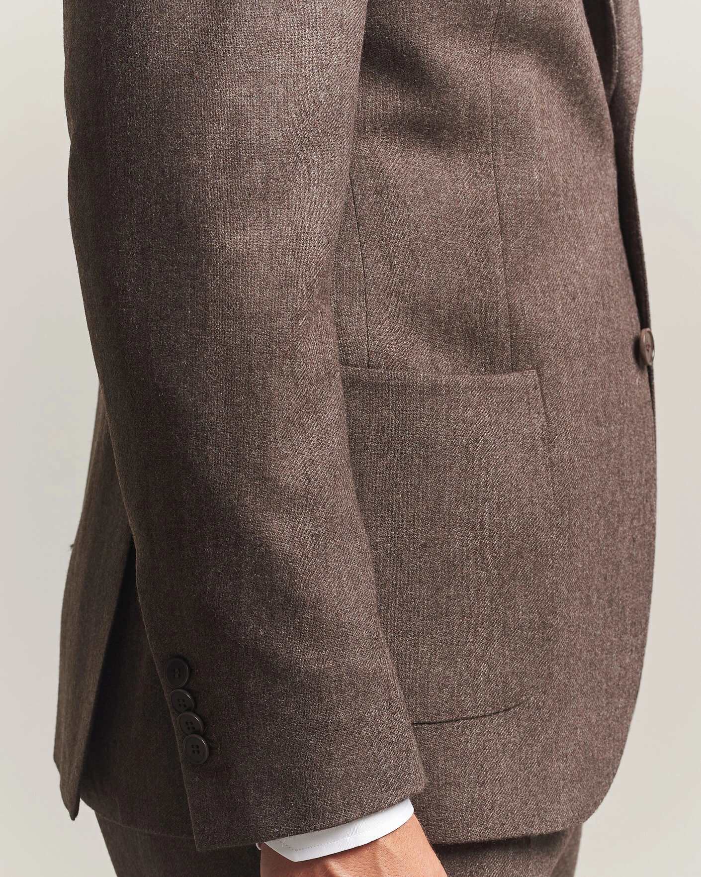 Herr | Kavajer | Morris | Flannel Suit Blazer Brown