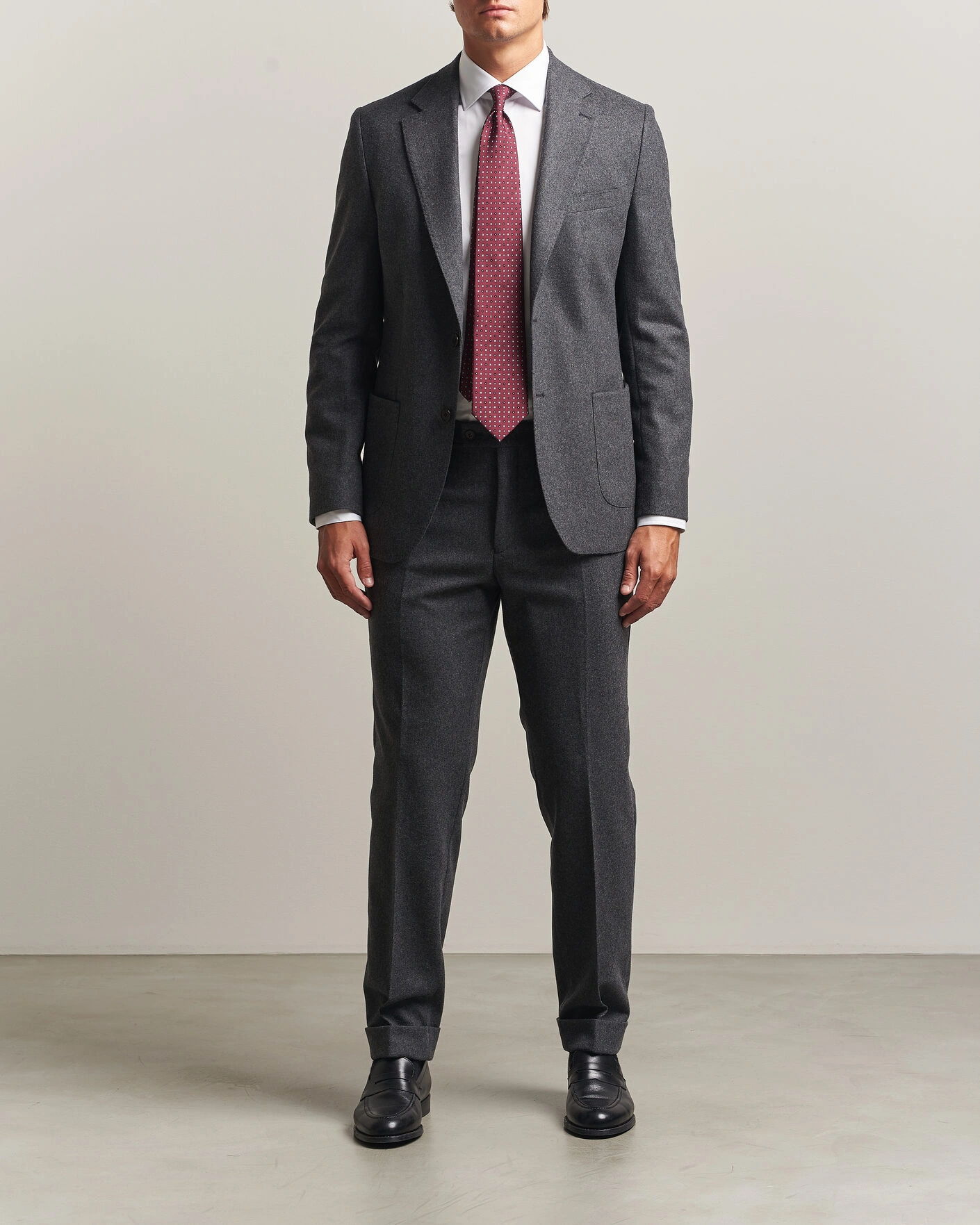 Herr | Kavajer | Morris | Flannel Suit Blazer Grey