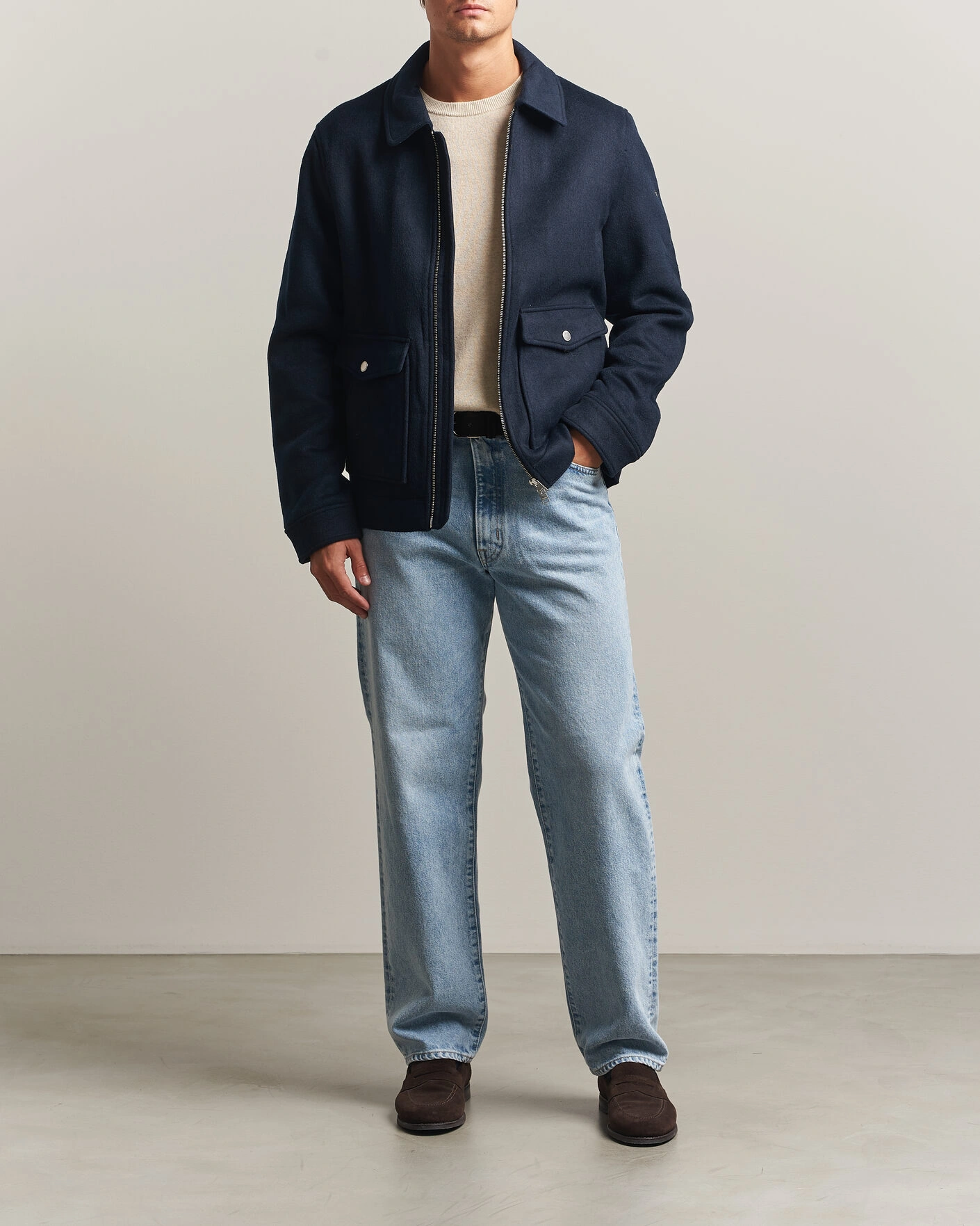 Herr | Jackor | Morris | Wallace Wool Jacket Blue