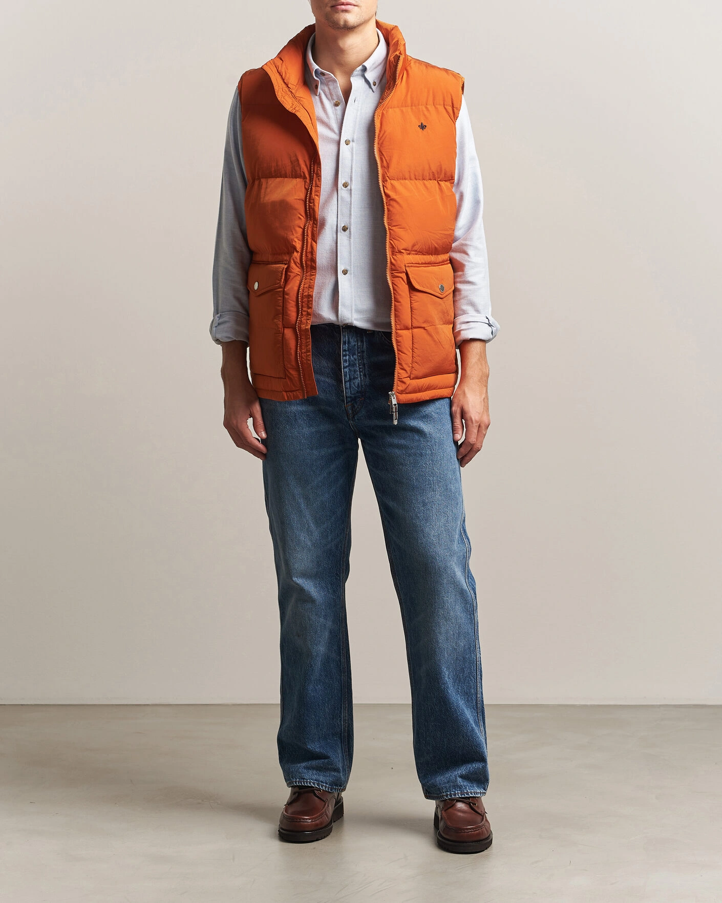 Herr | Västar | Morris | Lennox Puffer Vest Orange